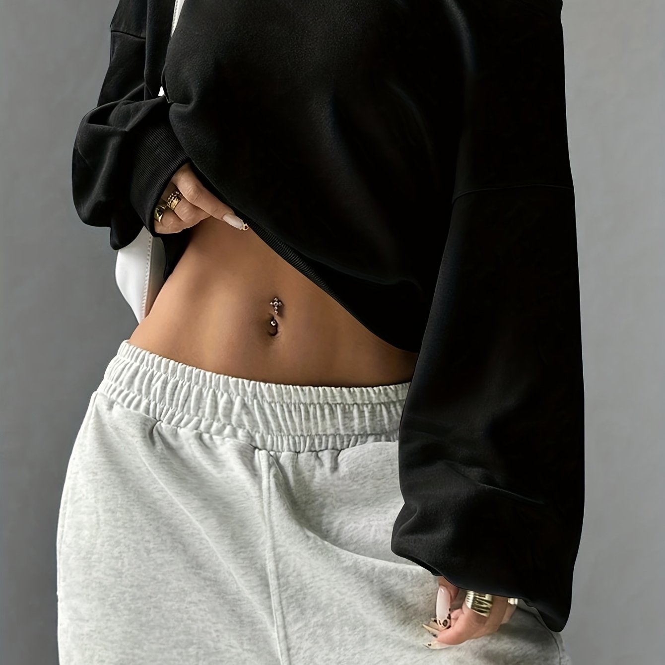 TEMU Women's Casual Asymmetrical Neckline Long Sleeve Sweatshirt - & , Loose Fit, Solid Color, Outdoor Sports & Casual Attire, Outdoor Sports Apparel