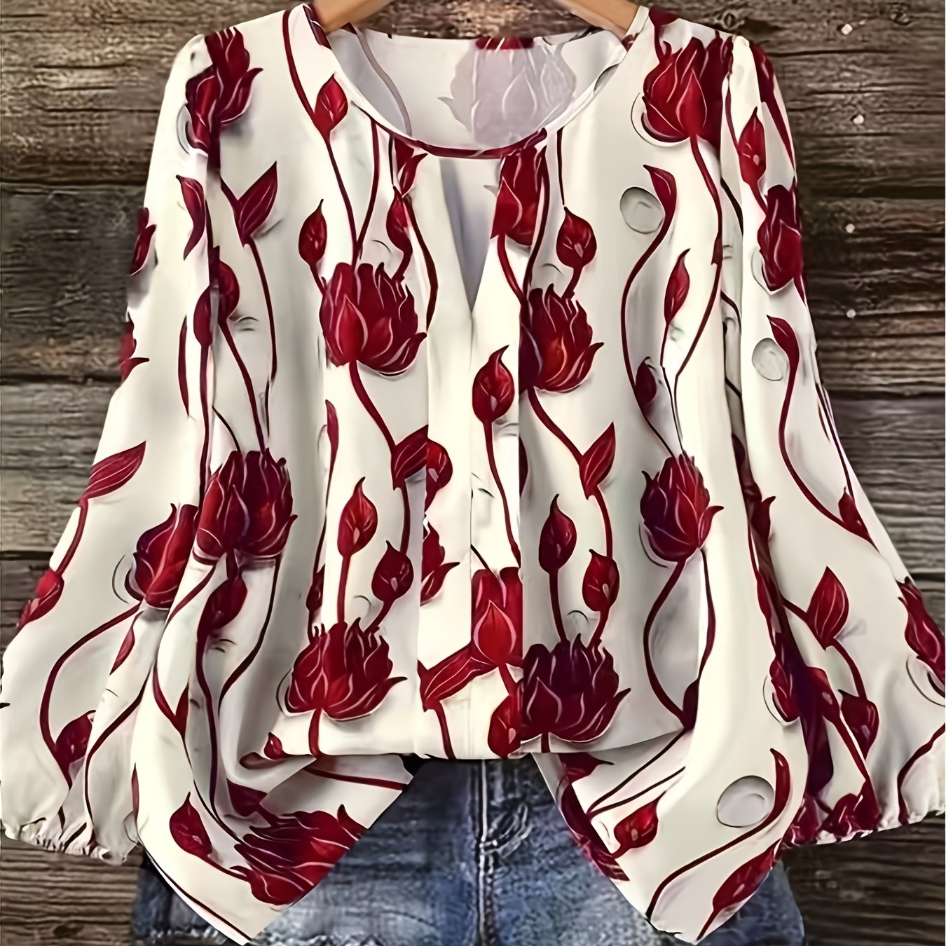 TEMU Xz260617179 New Women's Shirt Suitable For Work, Wedding, Party, Concert, , Airport, , Suitable For Halloween, Christmas, Retro Style