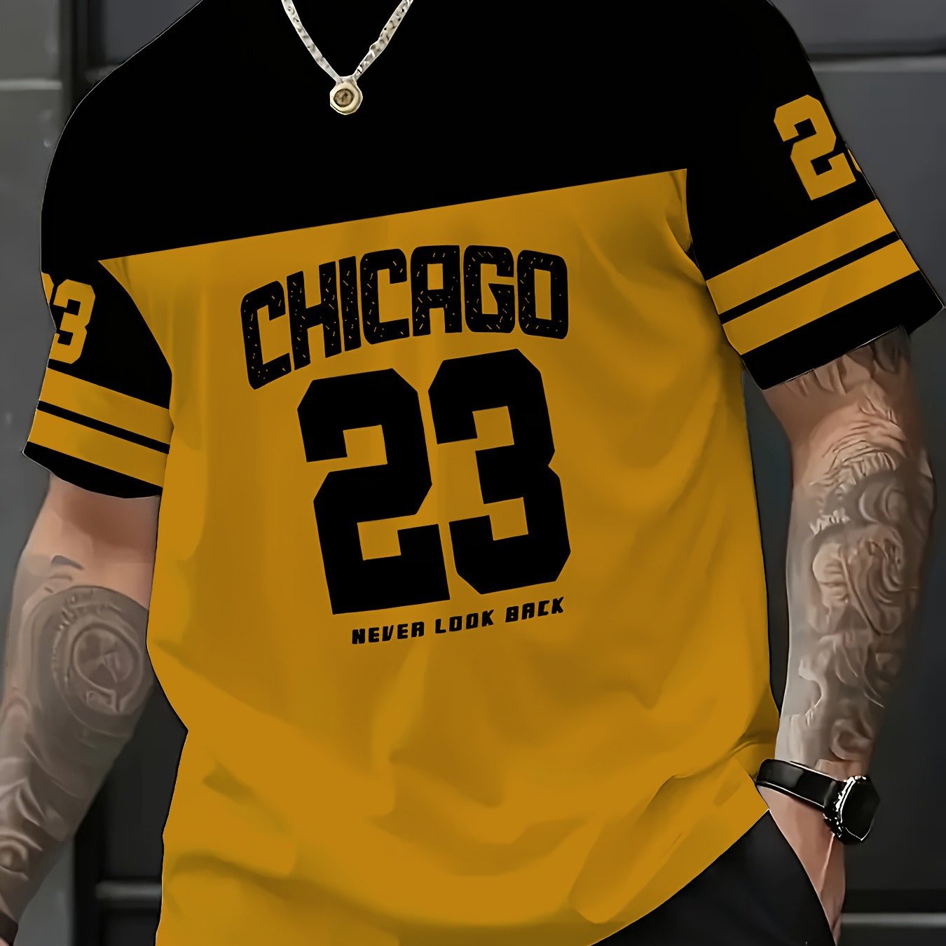 TEMU - Men's Summer Sports Print T-shirt Trendy Brand