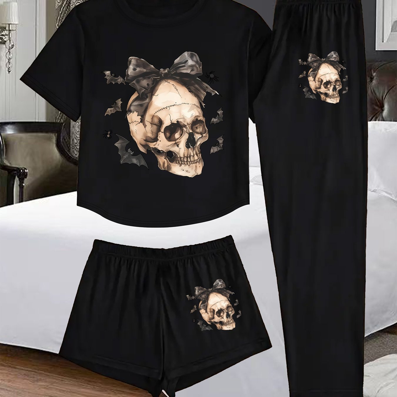 TEMU -piece Women's Loungewear Set, Featuring A Printed Design, Comfortable Sleepwear