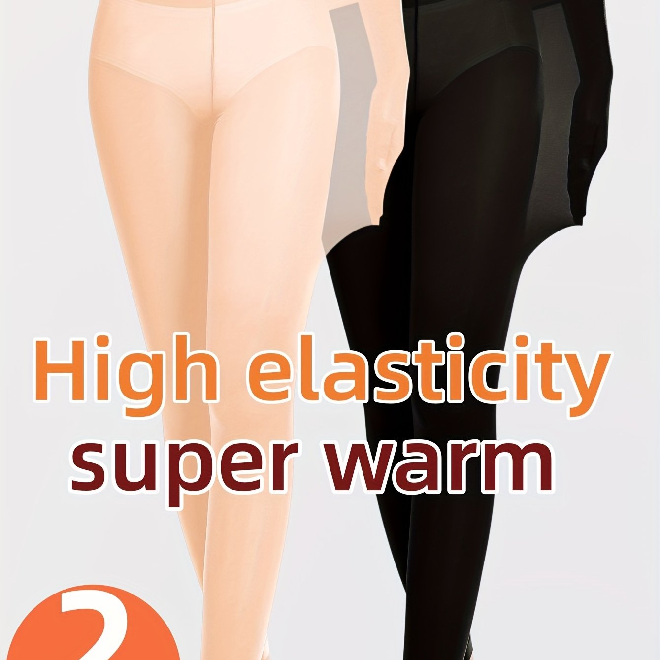 Image of 2pcs Junerose Women' Thermal Underwear - Ultra-thin Base Layer Pants, High-elasticity Suitable For Body Types, Warm Winter Tights For Weather, Hand Washable Skin-friendly Underwear (no Chest Pads)