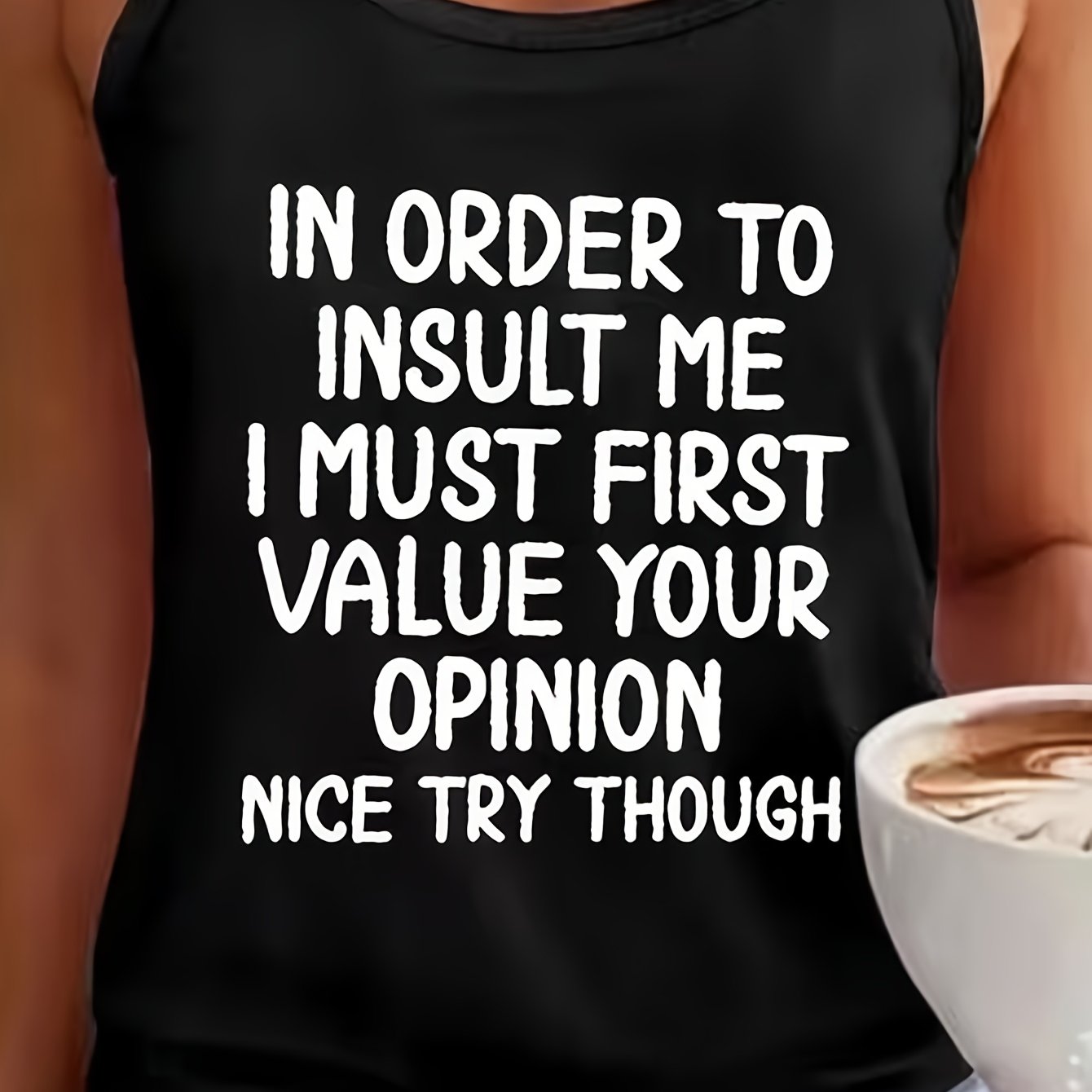 A Relaxed Graphic Tank Top, Great For Lounging, , Or As A Gift, Perfect For Occasions Like Valentine's Day, Birthdays, And Christmas, Featuring A Humorous And Sarcastic Message For Women