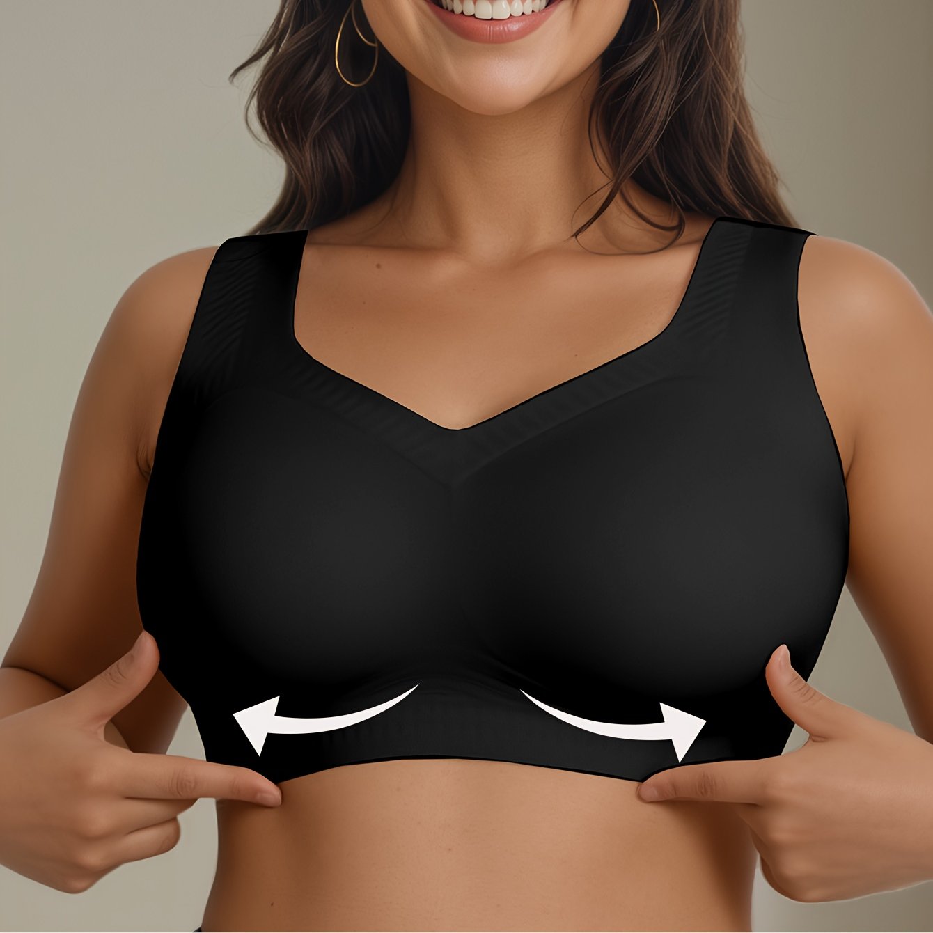 26ss Plus Size New Wireless Bra: High , Non-constricting For Large Busts