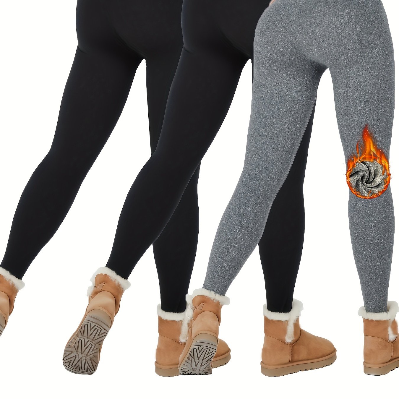 3-pack Super Soft Fleece-lined Leggings For Women, Workout Yoga Running Thermal Warm Pants For