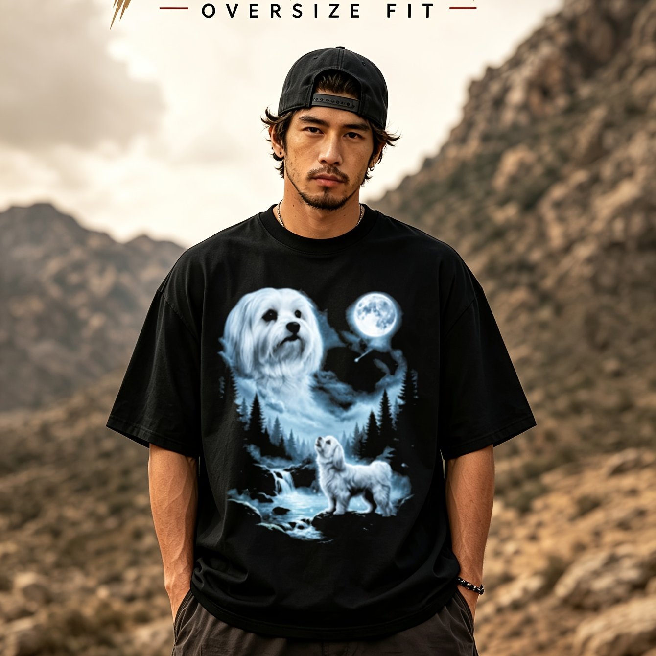 TEMU Maltese Vintage 90s Retro Animal Cute Puppy Graphic Tee Modern Art Casual Vibe Fitness Workout Crossfit Motivation Outfit Gift For Athletes 180g