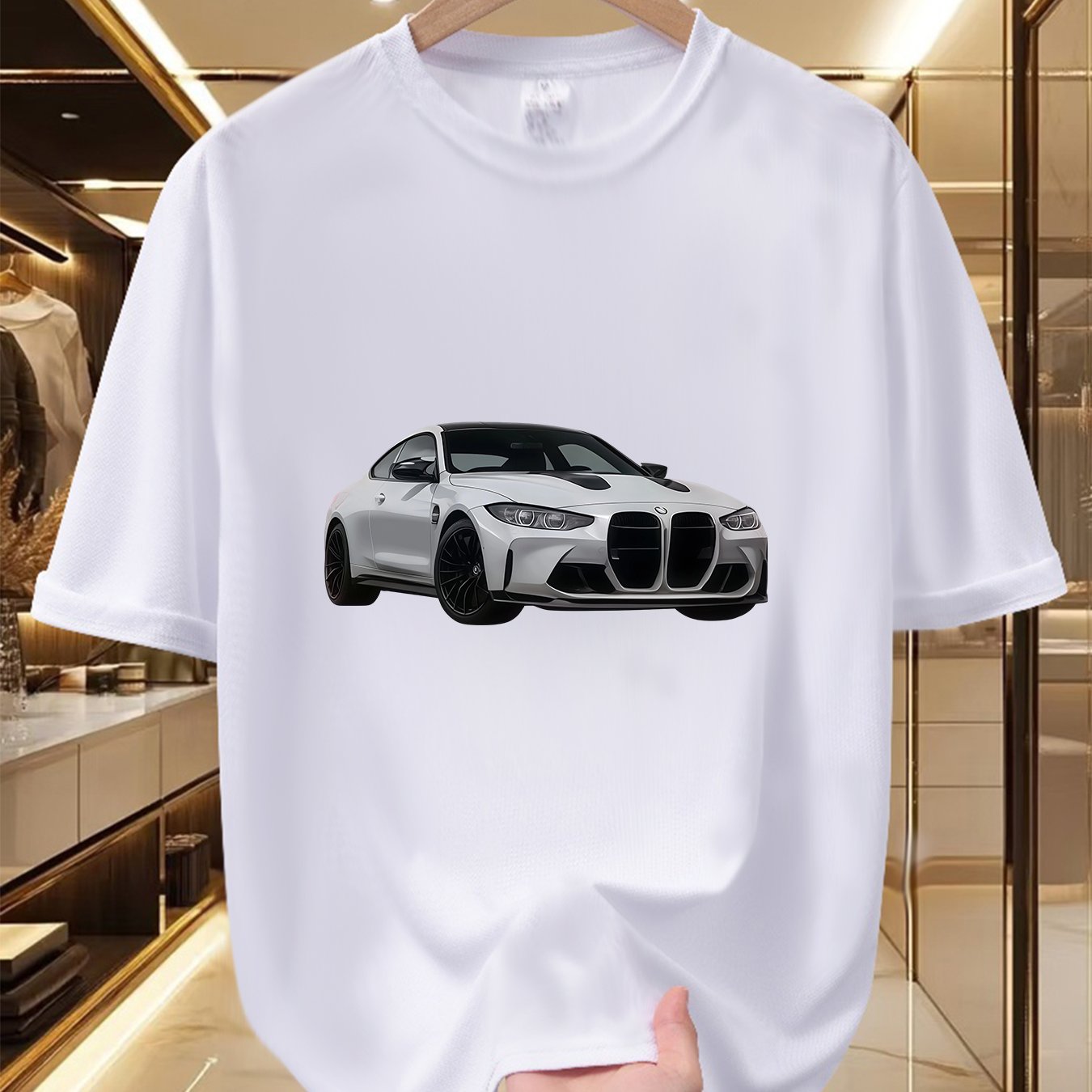 TEMU Men's Graphic T-shirt - Style, Lightweight And Comfortable, 100% Polyester Fiber, Crew Neck, Short Sleeve Fashion Tee, Wear
