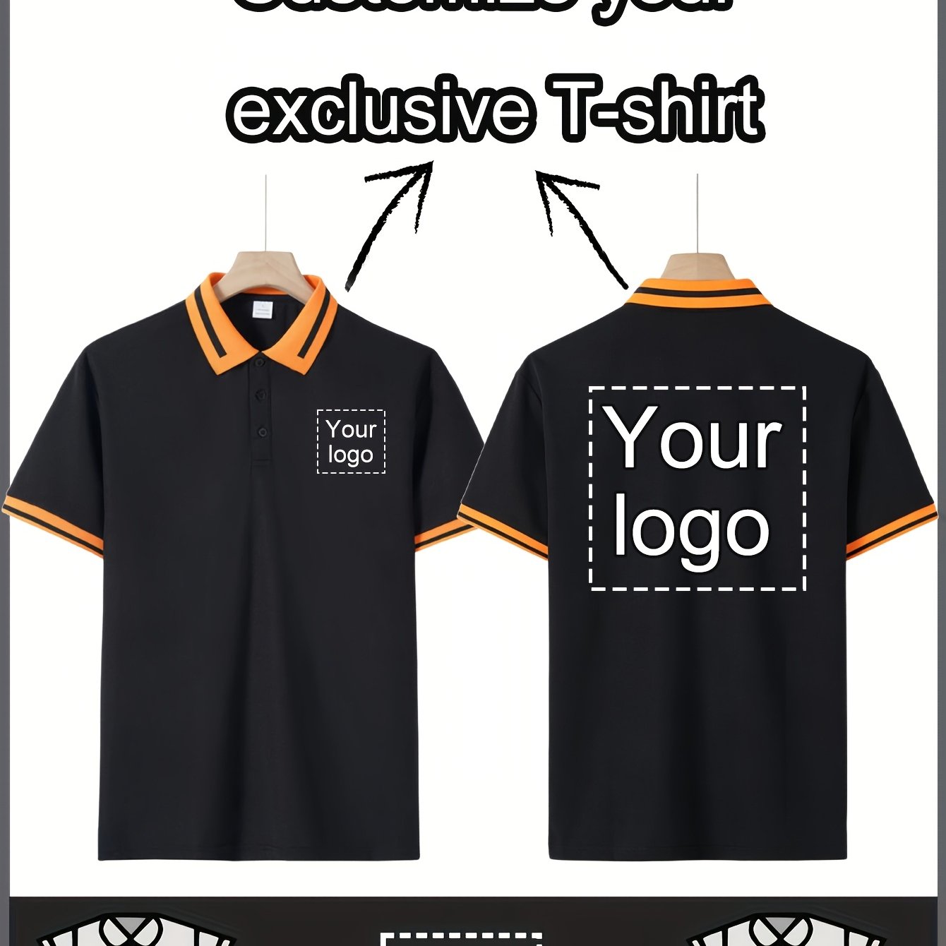 TEMU Custom Work, Competition, Leisure Theme Shirts, Personalized Logo, Name, And Picture Customization, Suitable For Work Or Casual Daily Wear,