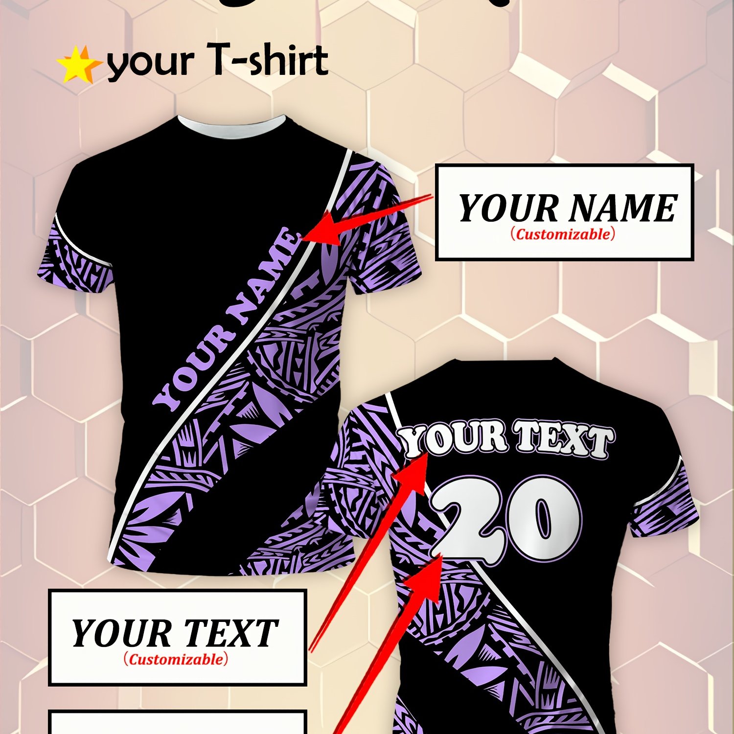 TEMU Custom T-shirts - Featuring Dense 3d Digital Printing Designs, Available In Multiple Colors, Suitable For Casual Wear In , Unique Gifts, And