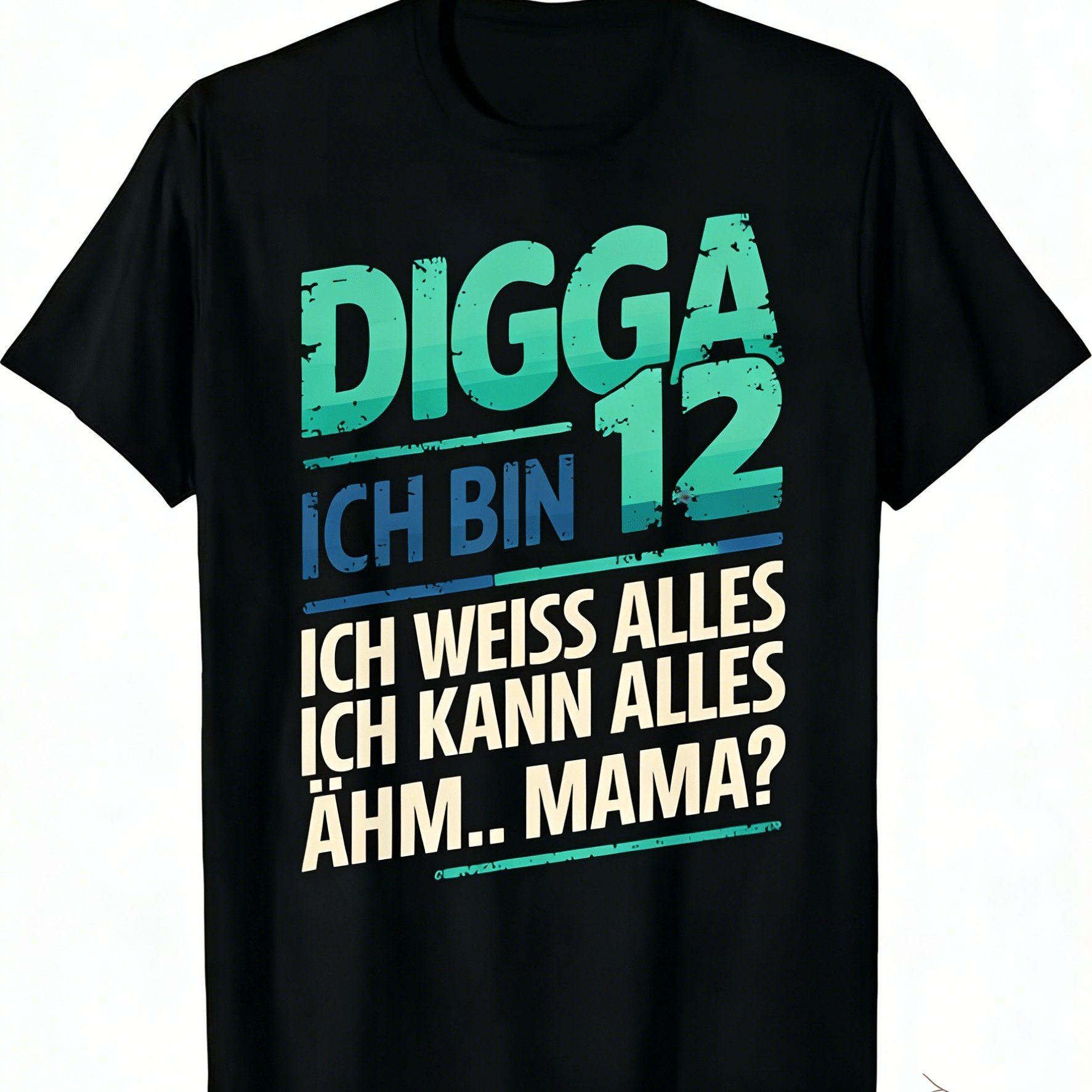 12th Birthday Gift For - "" Massive Graphic Print T-shirt, Round Neck Casual Wear Suitable For Casual Outfits & Collectible Birthday Outfits, Machine Washable Celebration Tee For 12 Year Olds