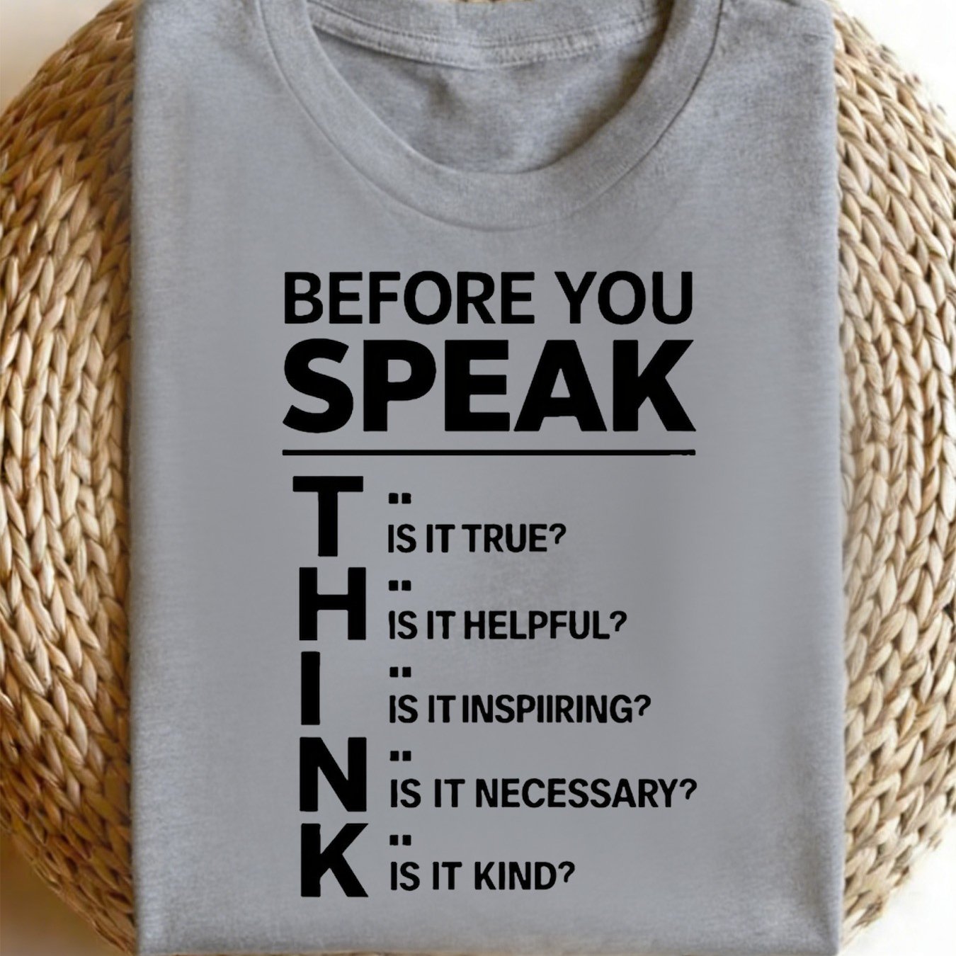 TEMU Plus Size Graphic Tee Women's Short Sleeve T-shirt ' Speak ' Inspirational Quote Print Loose Fit Round Neck Casual Tops