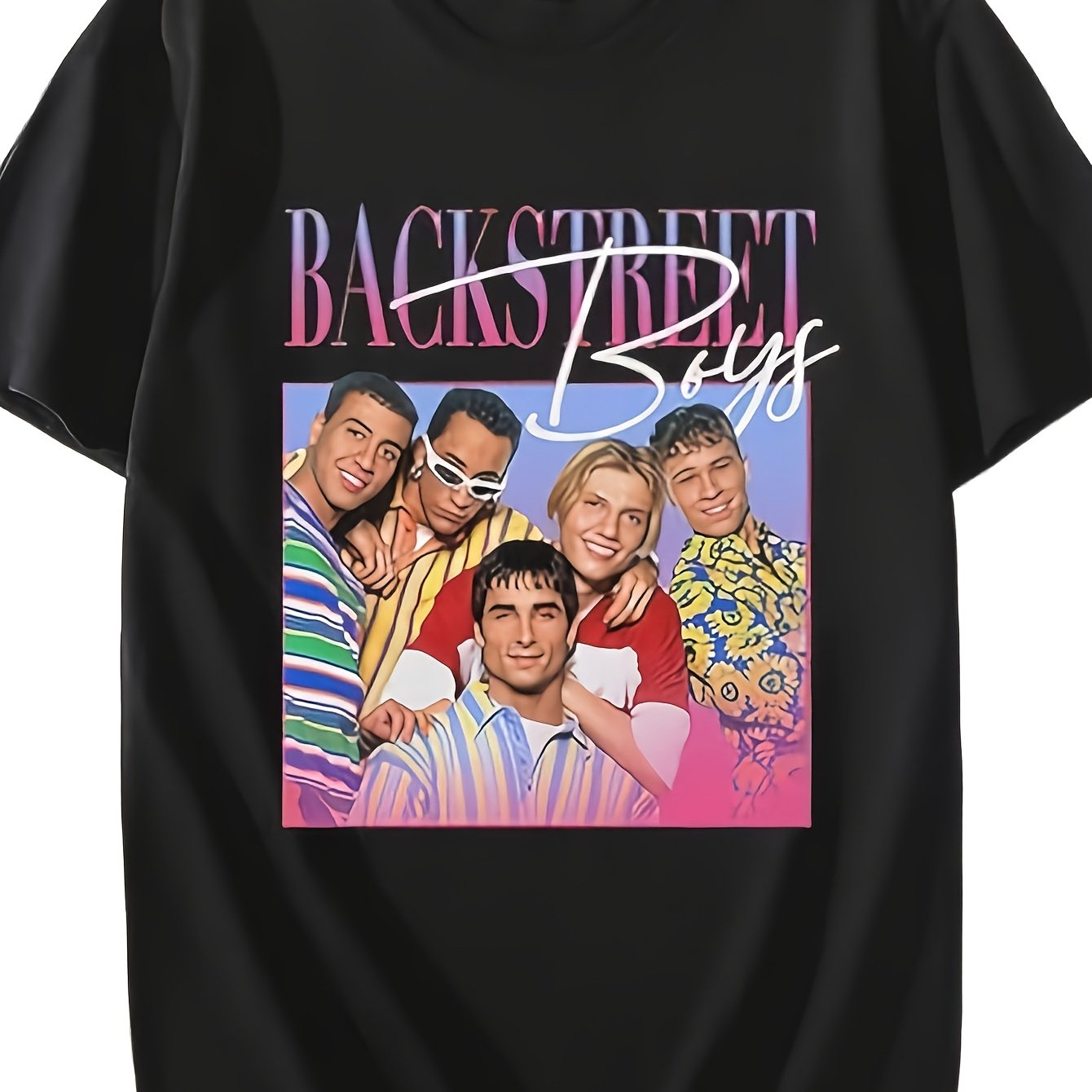 B-backs - Men's & Unisex 90s Vintage T-shirt - Black Retro Crew Neck Tee - Branding, Stretch Fabric, Regular Fit Casual Streetwear For Wear (machine Washable)