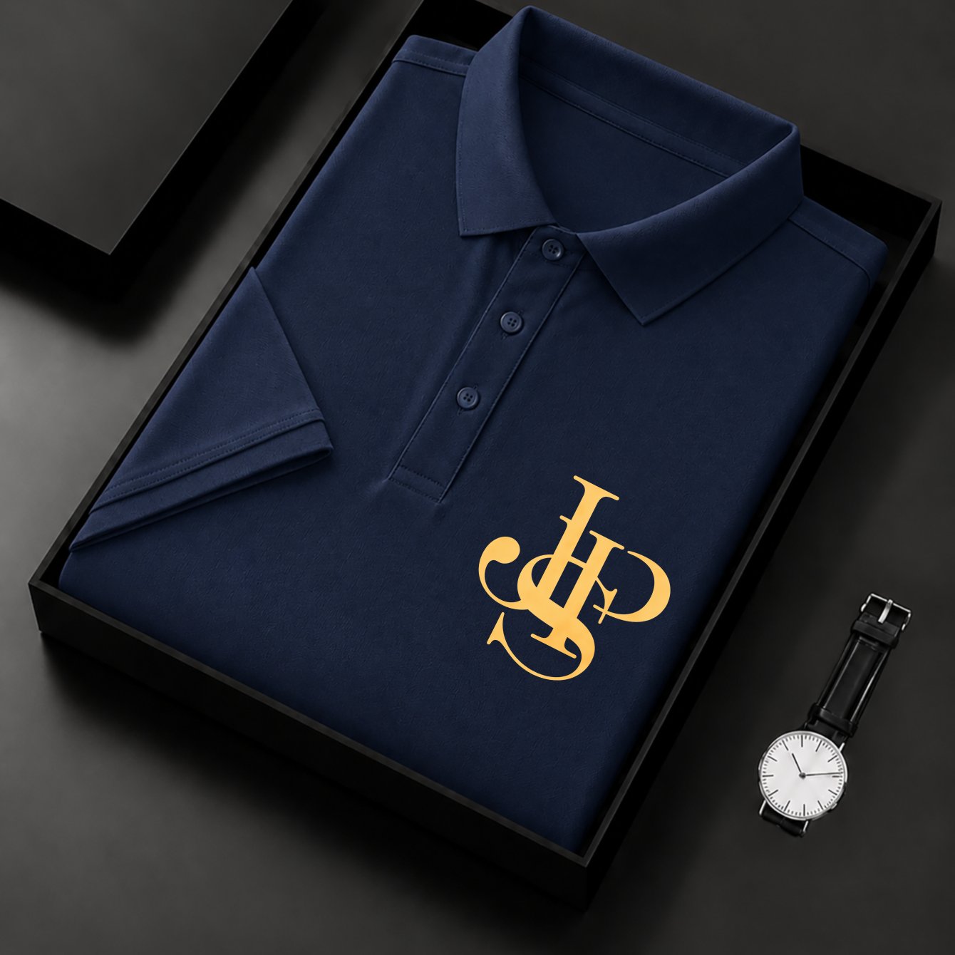 TEMU An Blend Shirt Designed With Monogram Logo Theme Men's High Quality Suitable For Spring Summer Golf Course Leisure Outdoor Activities Gift For