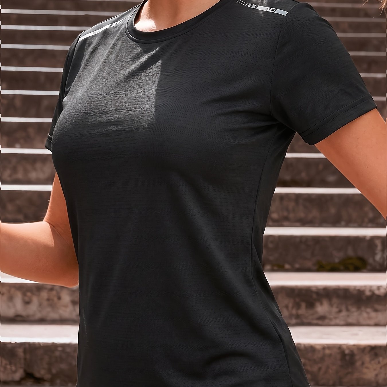 TEMU Women's Summer Quick-dry T-shirt, Suitable For S & Outdoors,,, Travel, Comfortable And Form-fitting