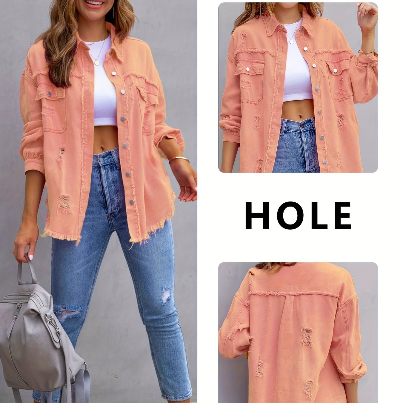 Luxury Dopamine, Shirt, Women's Coat, , Summer, Autumn And Winter Styles, Tops, Mid-length, Denim, Cardigan