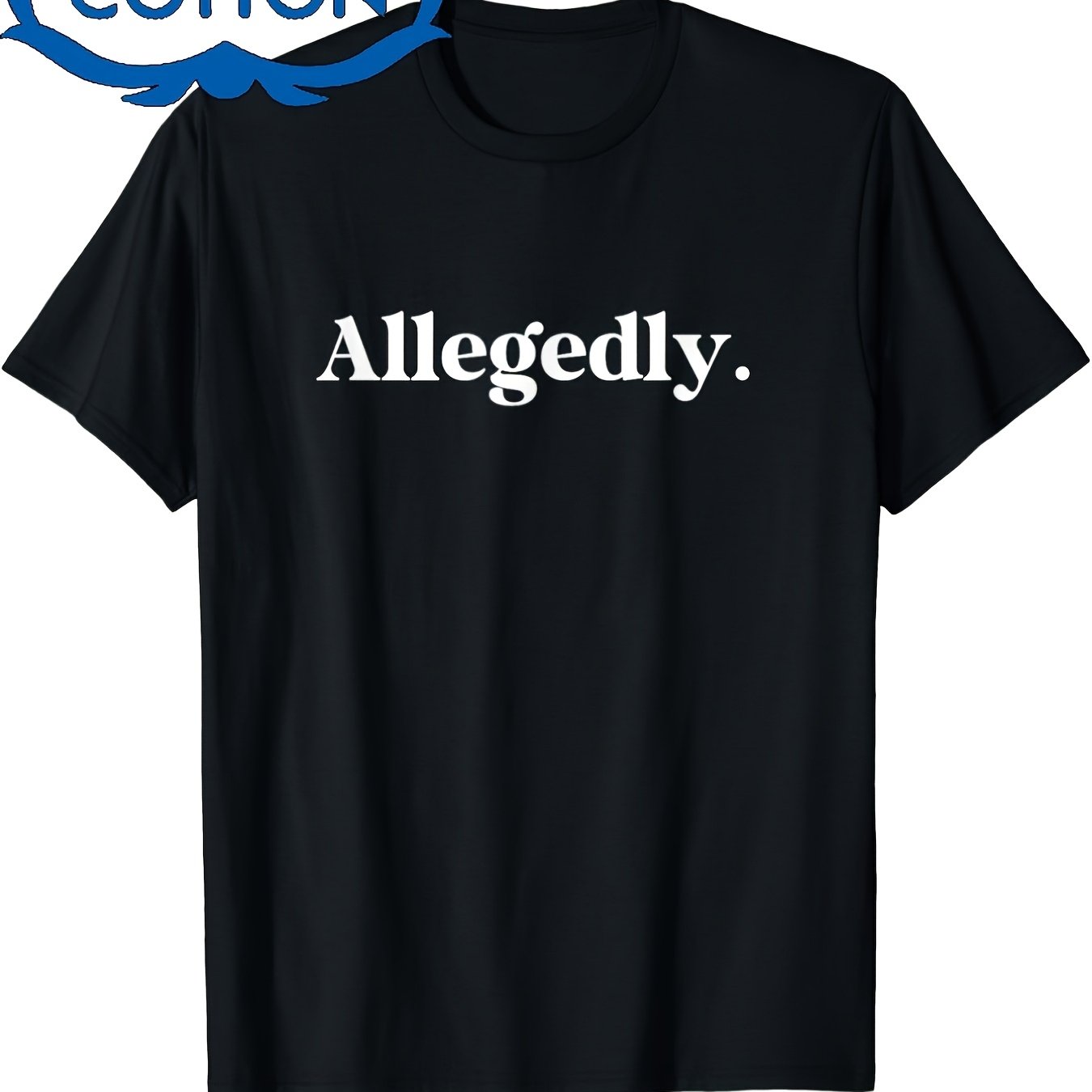 TEMU Men's '' Humorous Lawyer T-shirt Short Sleeve Crew Neck Black With High Stretch Regular T-shirt Men Women Unisex T-shirt Suitable For Outdoor Or