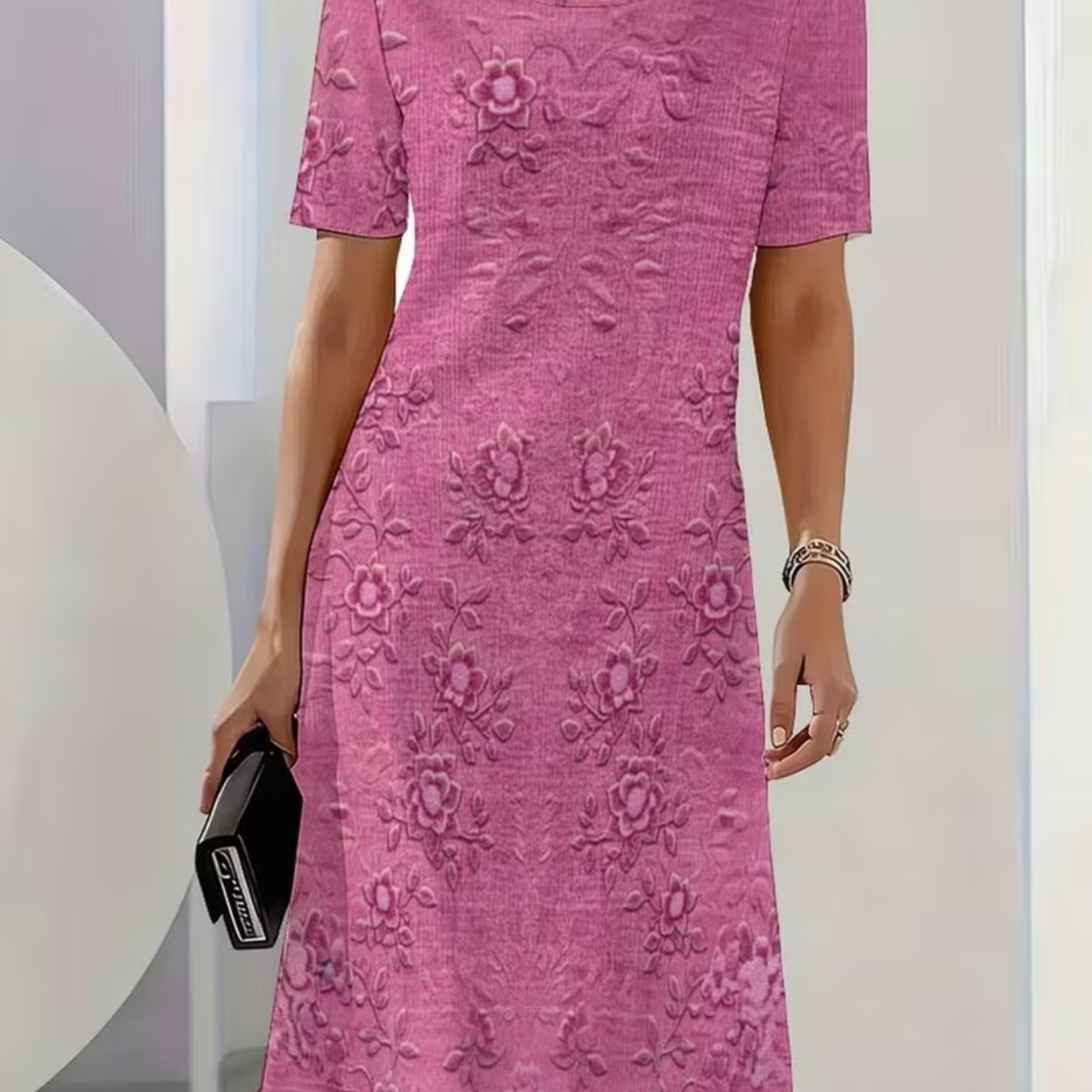 Plus Size, New Summer Casual And Comfortable Stylish Dress, Ideal For