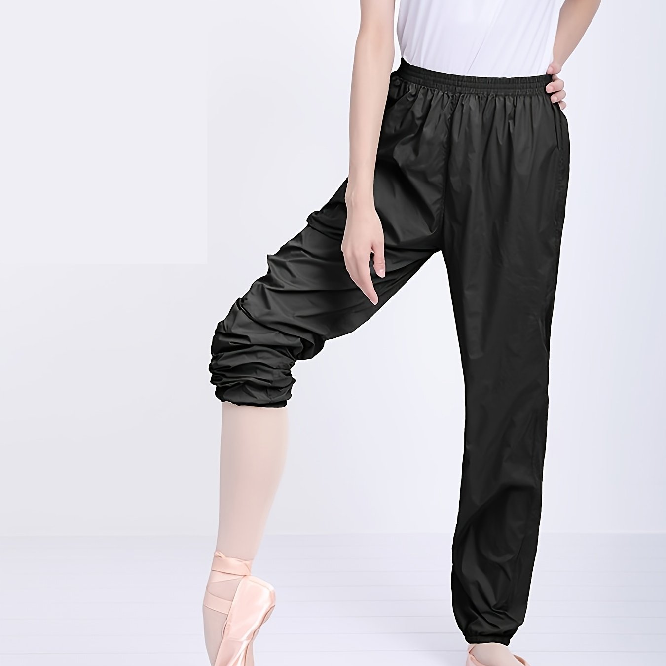 TEMU WDK011 Pantaloni da , Pantaloni da riscaldamento per balletto, Pantaloni da allenamento a vestibilit� , Pantaloni da sauna snellenti sottili e