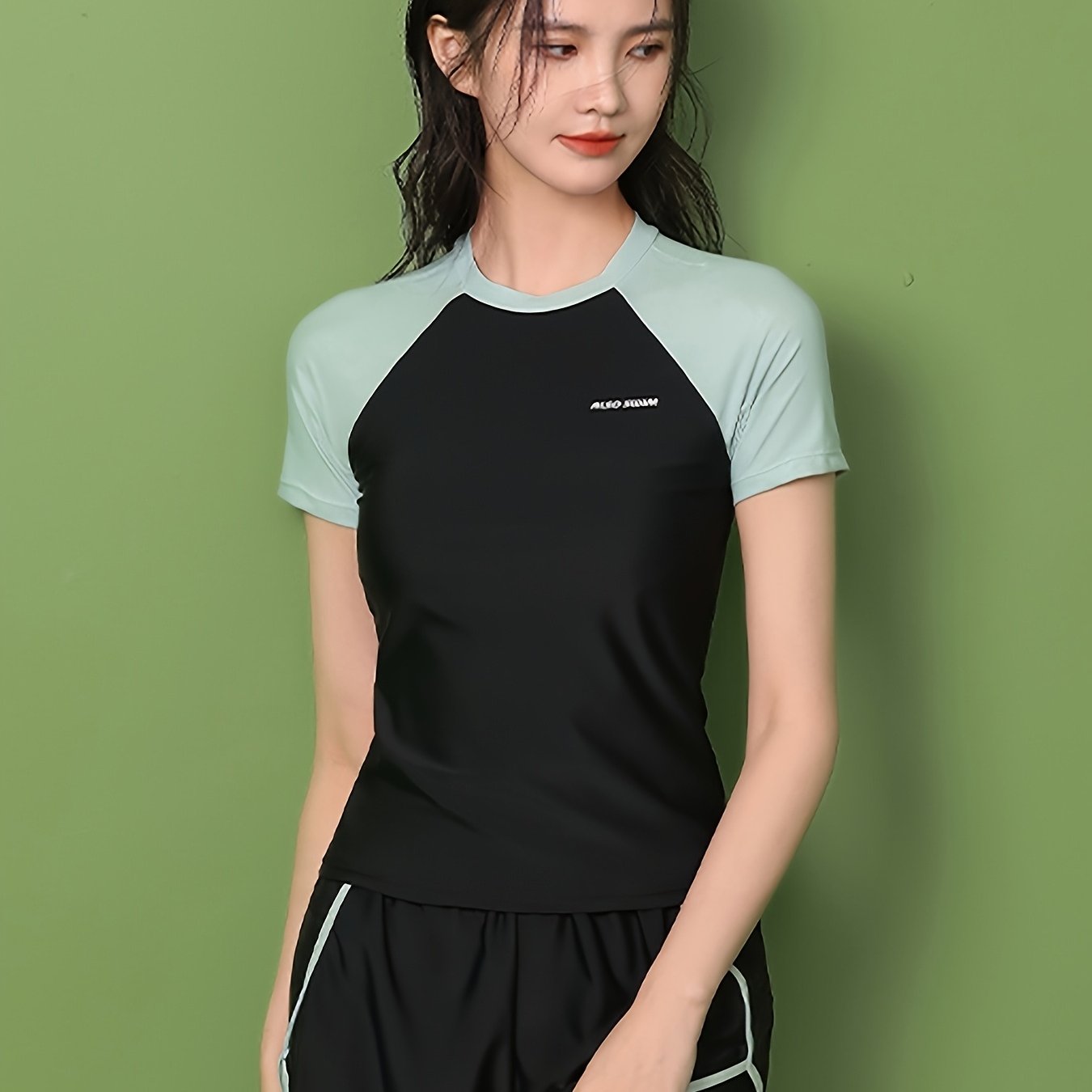 Image of Women's 2pcs Swimsuit, Boxer Style, Conservative, Flesh-covering,, 2023 New Model, Quick-drying, For And Swimming