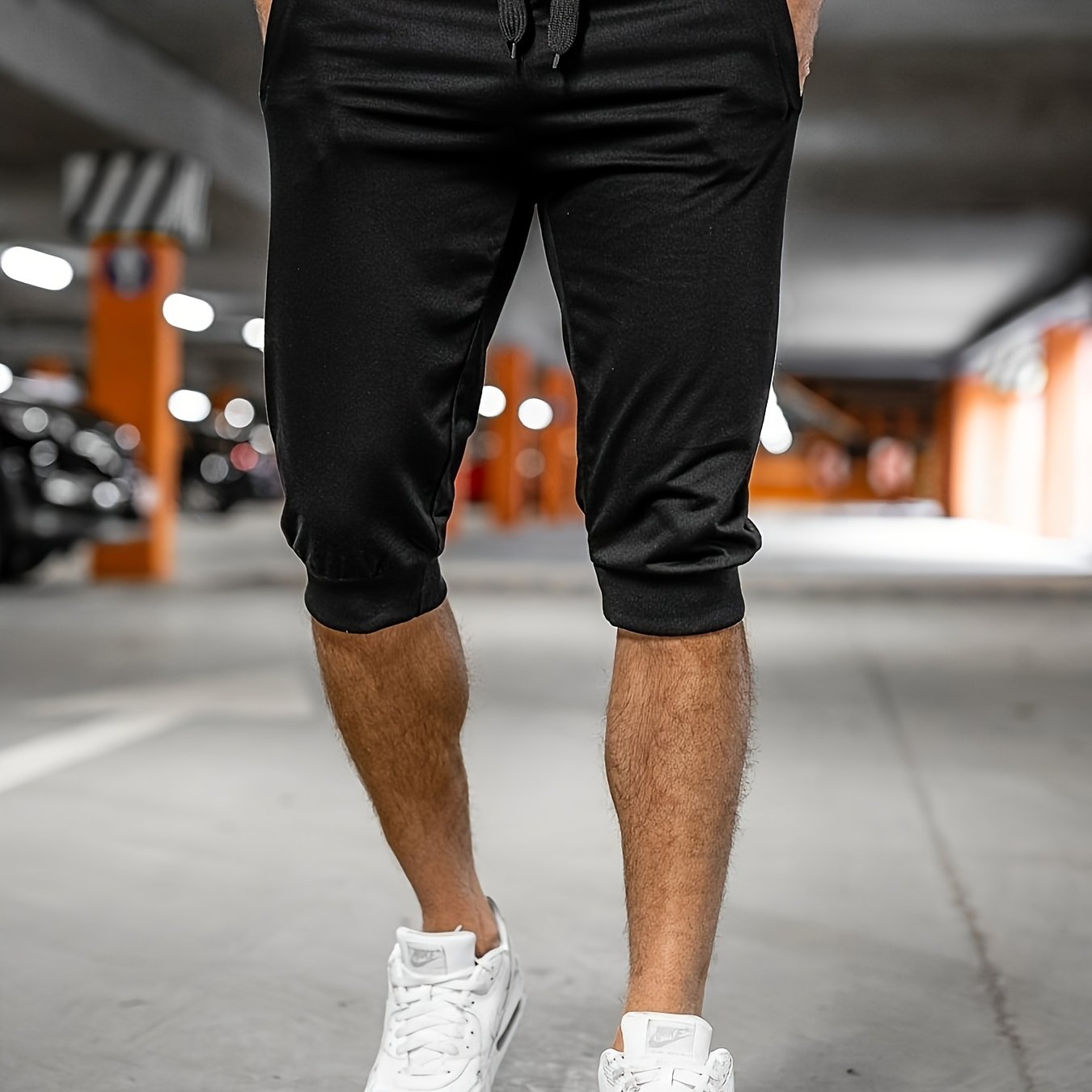 Image of 's Casual Shorts, Sport Pants, Fashionable Solid Color Beach Shorts, Joggers, Fitness Sports Shorts, Lightweight Running Training Shorts