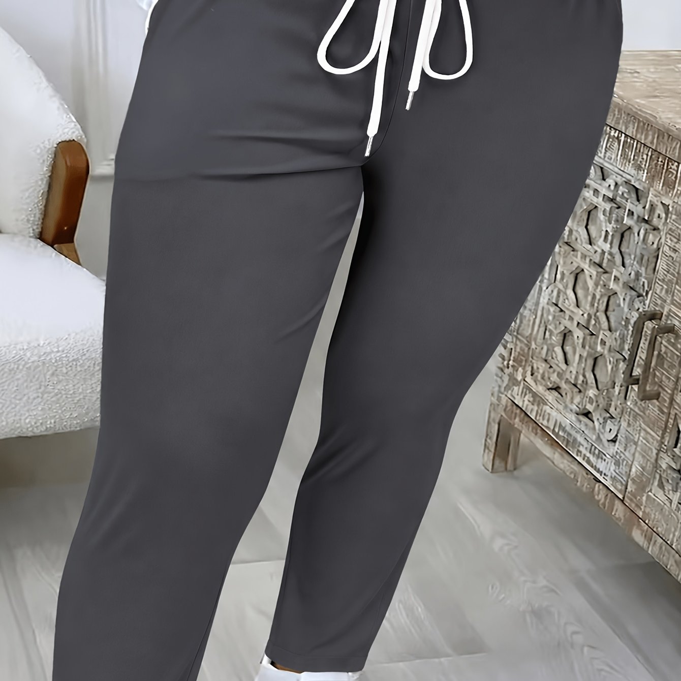 Image of Plus Size - Plus Size - Plus Size Women's Fashion Ladies Trousers