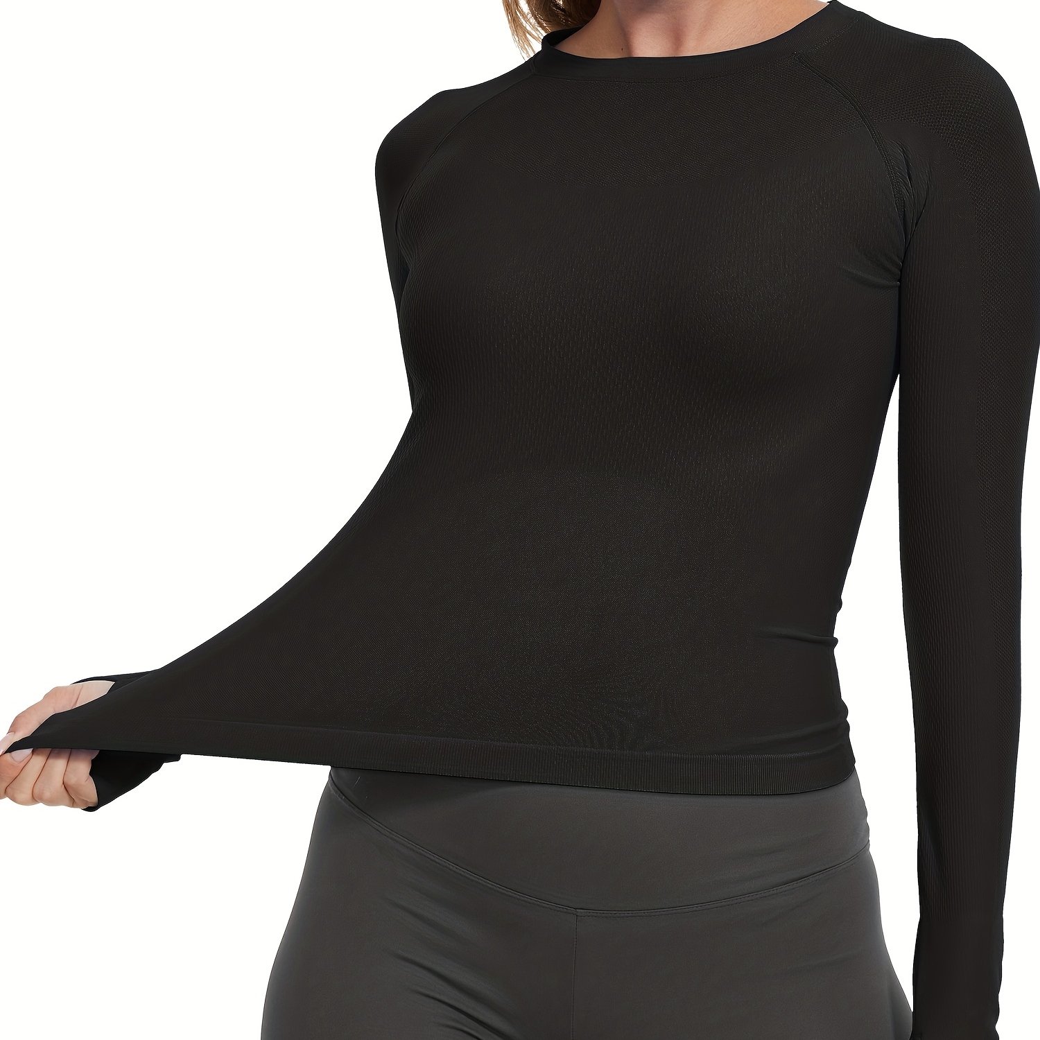 Mathcat Seamless Workout Shirts For Women Long Sleeve Workout Tops For Women Yoga Gym Top