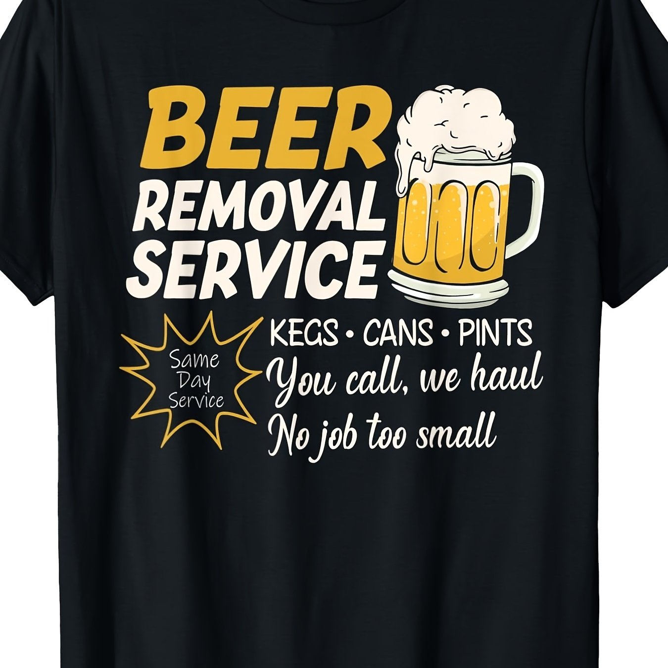 TEMU T-shirt pour homme - T-shirt drôle Service de bar à bière, le meilleur cadeau pour mari, taille XXXL, t-shirts décontractés et respirants