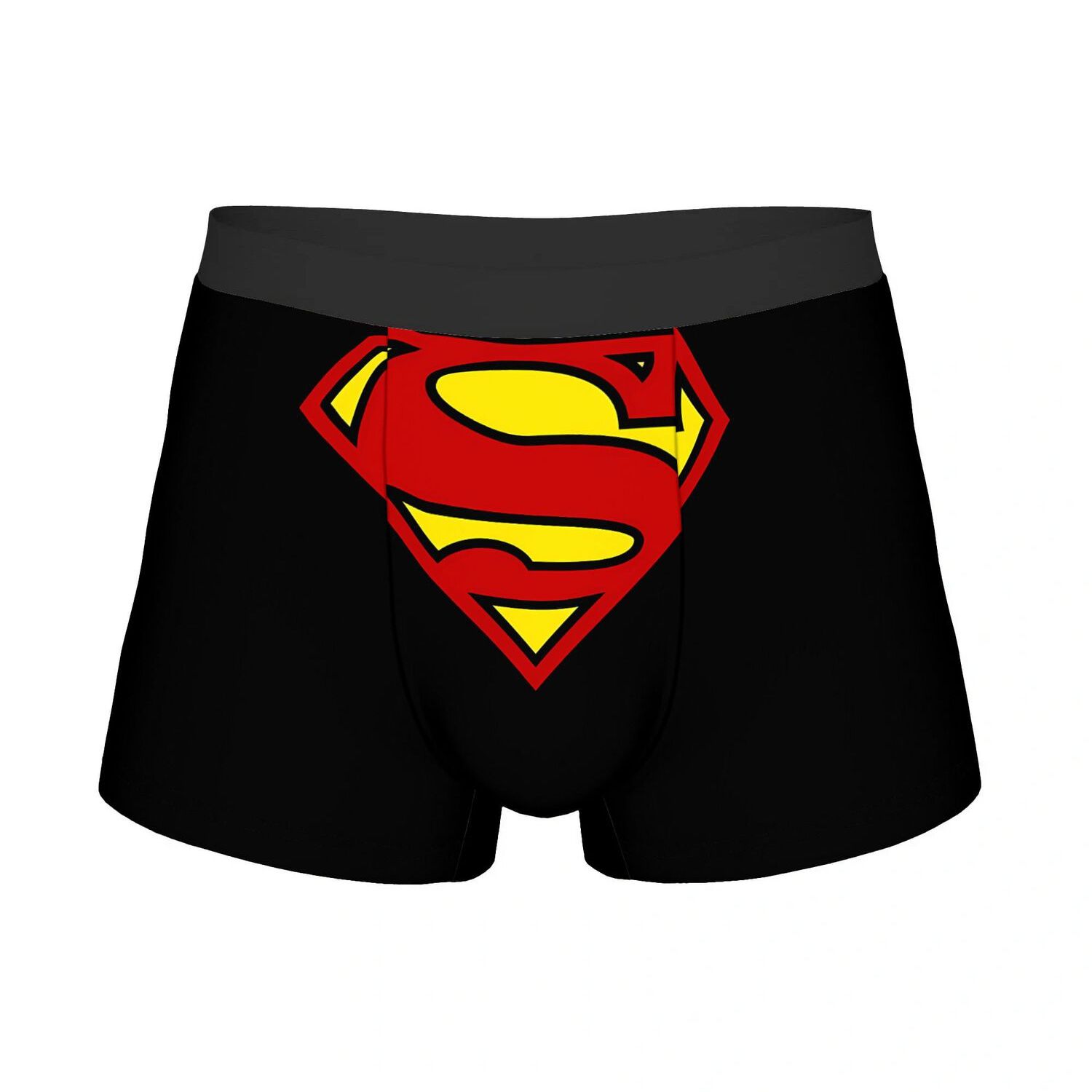 TEMU Superman Hero Comic Men's Breathable Boxer Briefs, Stretchy Underwear With Stylish Printed, Everyday Casual Wear