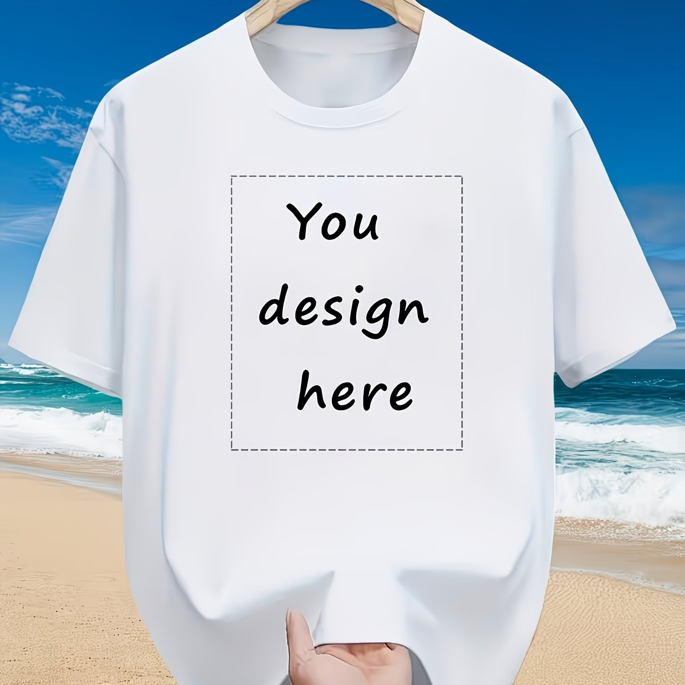 TEMU Custom Photo & Text T-shirt, Personalized Graphic Tee, Your Own Image Shirt, Unique Gift