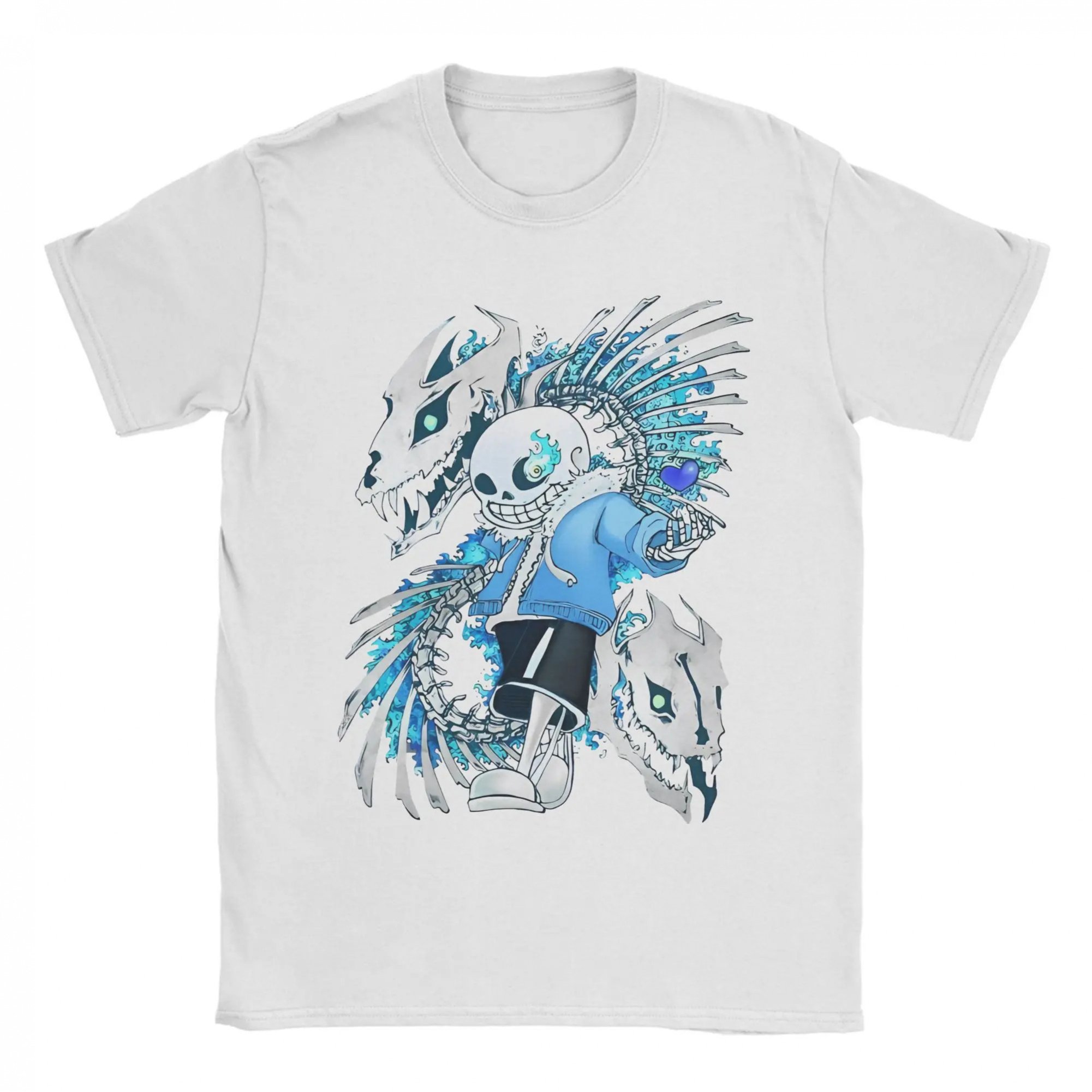 TEMU Mens Womens Cartoon Skull Dragon Shirt Cotton Graphic Print Tee Shirts Clothing Outfits