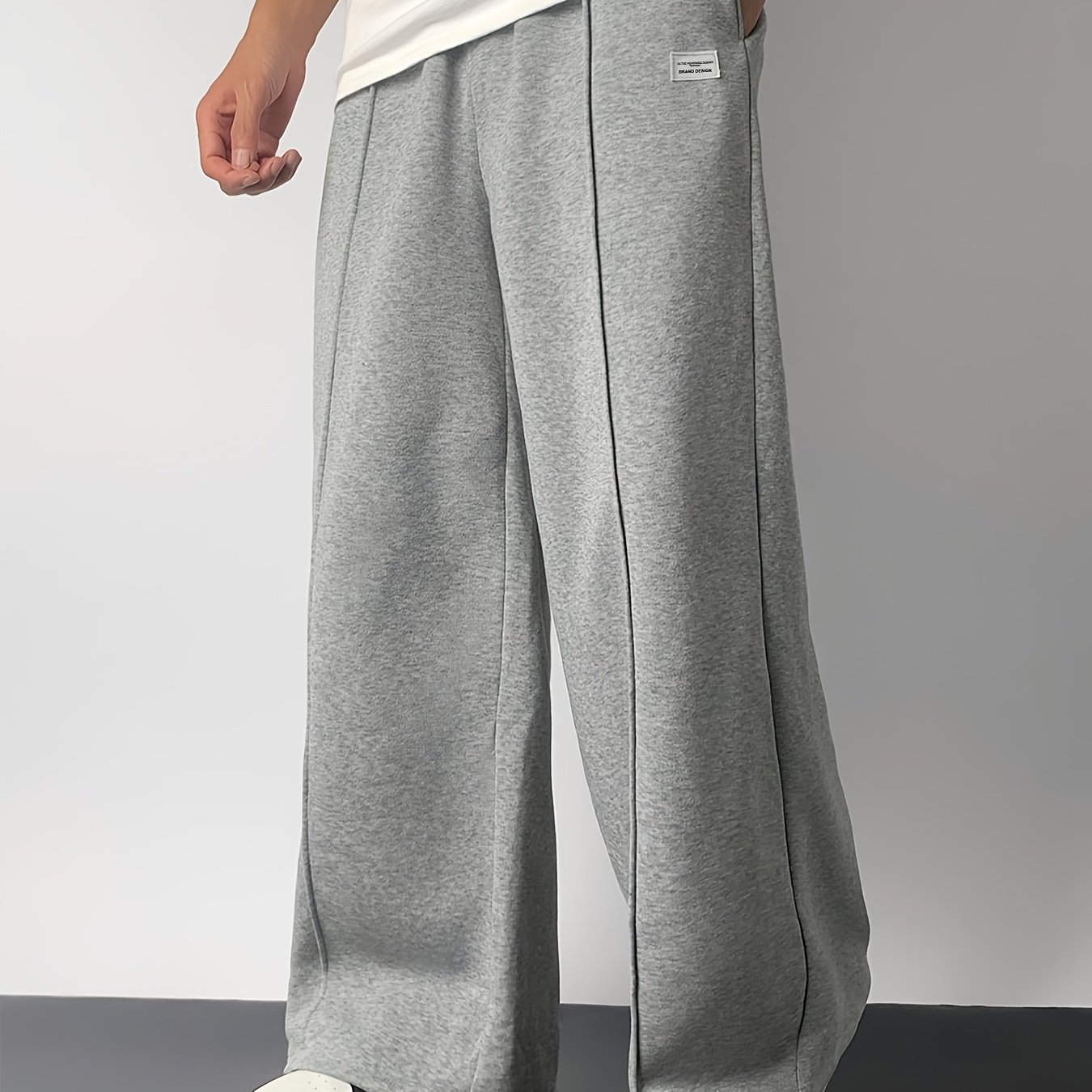 Image of Boys' Long Pants, Elastic All-match Trousers, Boys' Comfortable And Cool Loose Trendy Sweatpants, Street Casual Hip-hop Pants, Daily Casual Trousers, Trousers, Elastic Waist , For Outdoor