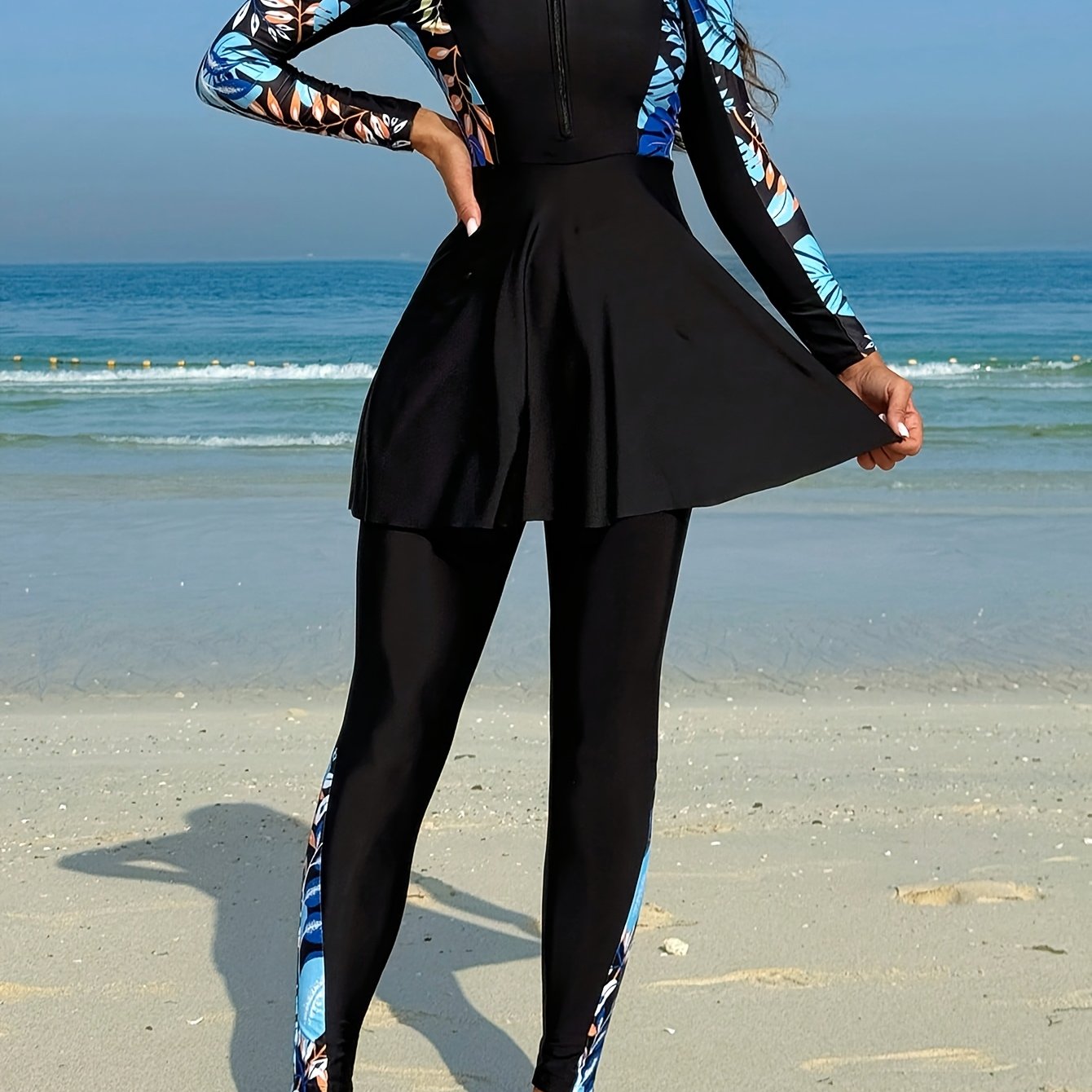 TEMU Middle Eastern Traditional Women's Full Coverage Modest Swimsuit