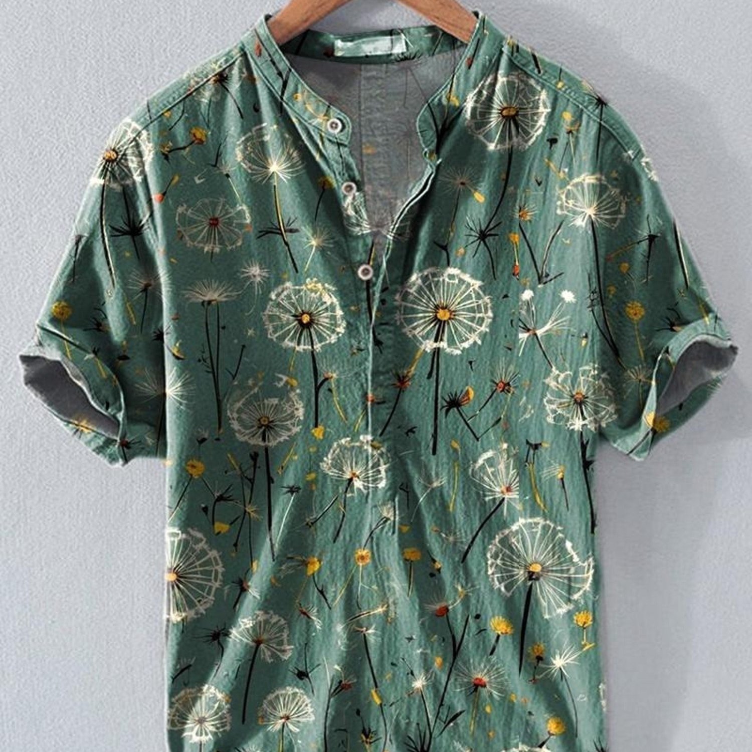 Image of Men's Floral Shirt, Short-sleeve Collar, Mixed Colors, Multiple Sizes , Casual , Hanging On