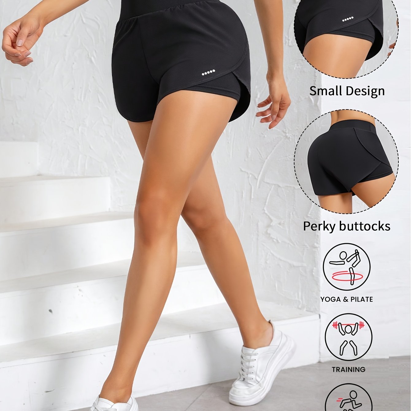 Women's Athletic Yoga Shorts, Highcomfort Fit, Loose Running Workout Shorts, Breathable Quick-dry Fabric, Sporty Style Summer Outfits For Women Summer Skirts Leggings Shorts Waist Trainer Skirts