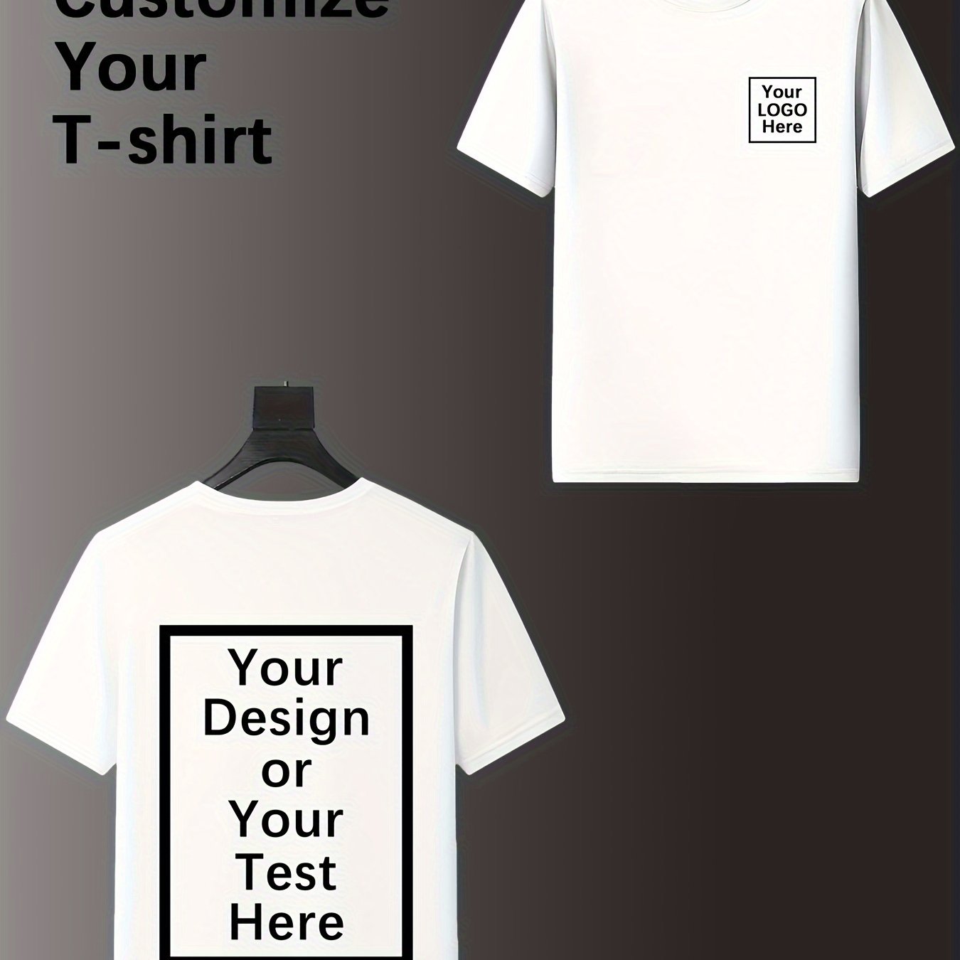 TEMU T-shirt personalizzabili da e da donna con codice scanabile - Design personalizzato o foto, tessuto e traspirante, idea regalo unica, t-shirt