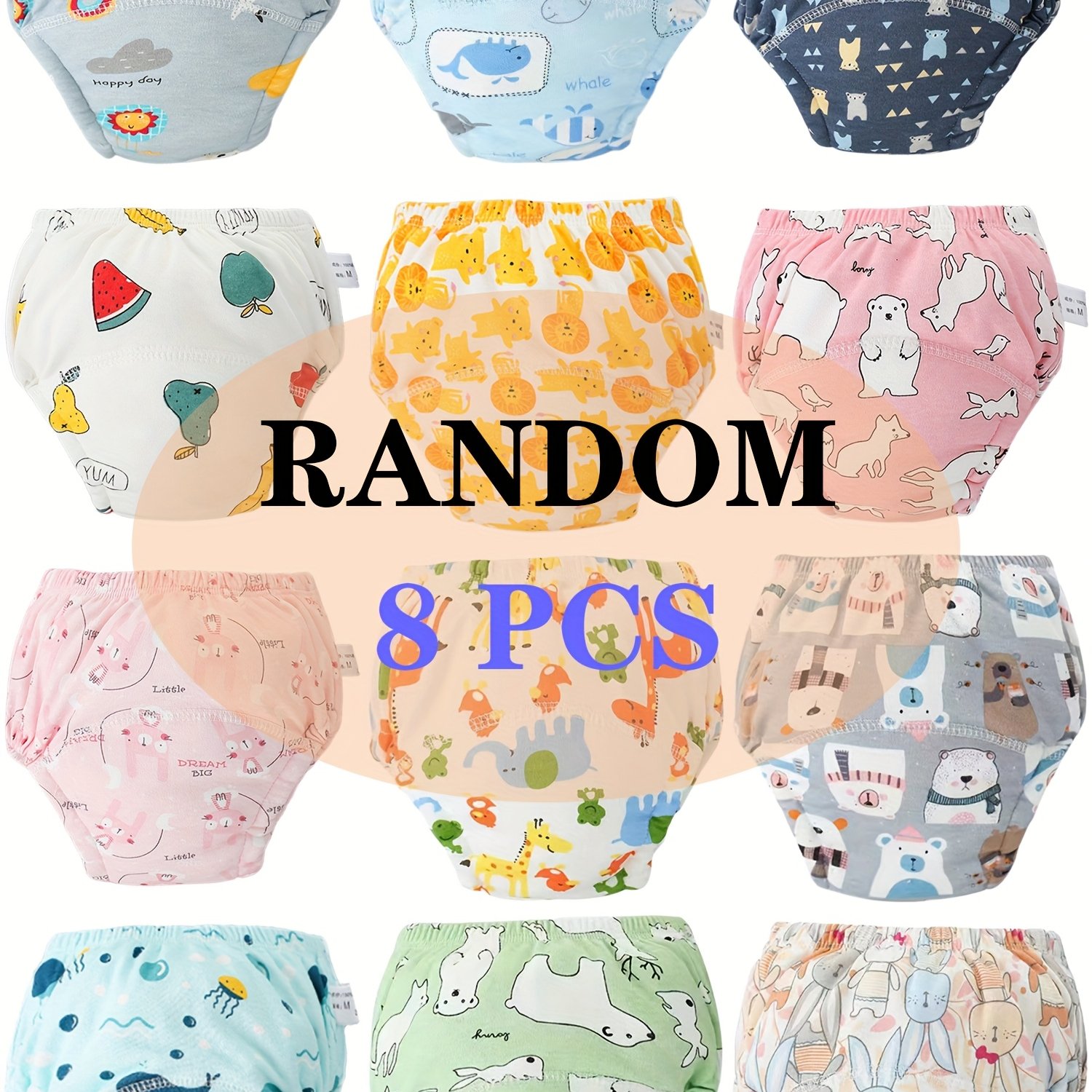 8pcs Training Pants, Toddler Potty Training Pants, Children's Training Pants