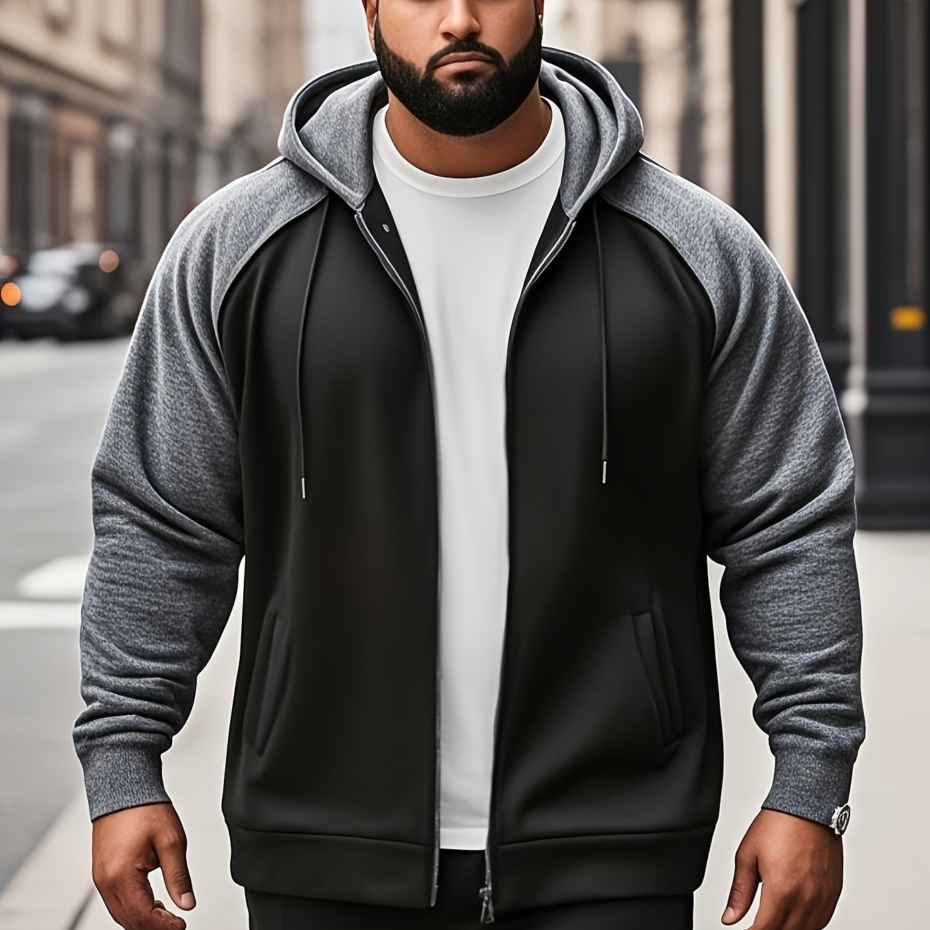 Fashion Men's Plus Size Hoodie Hoy-001