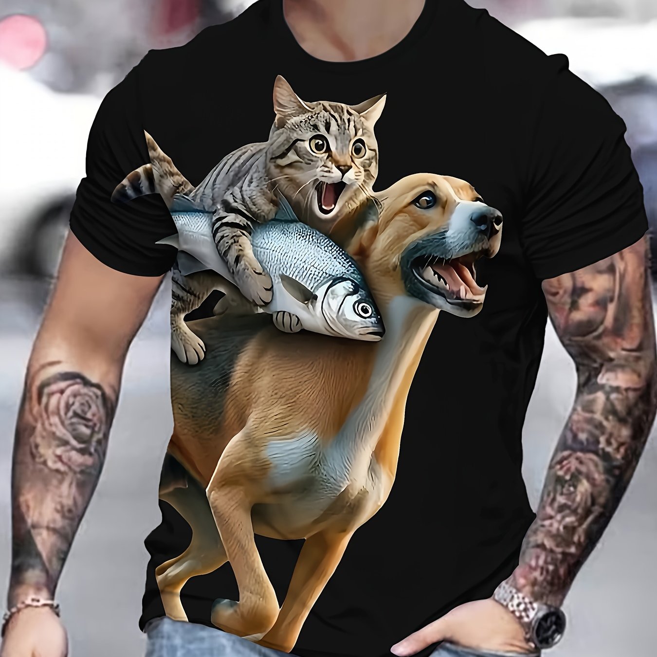 TEMU Ale Novelty Men's 3d Print Fashion T-shirt
