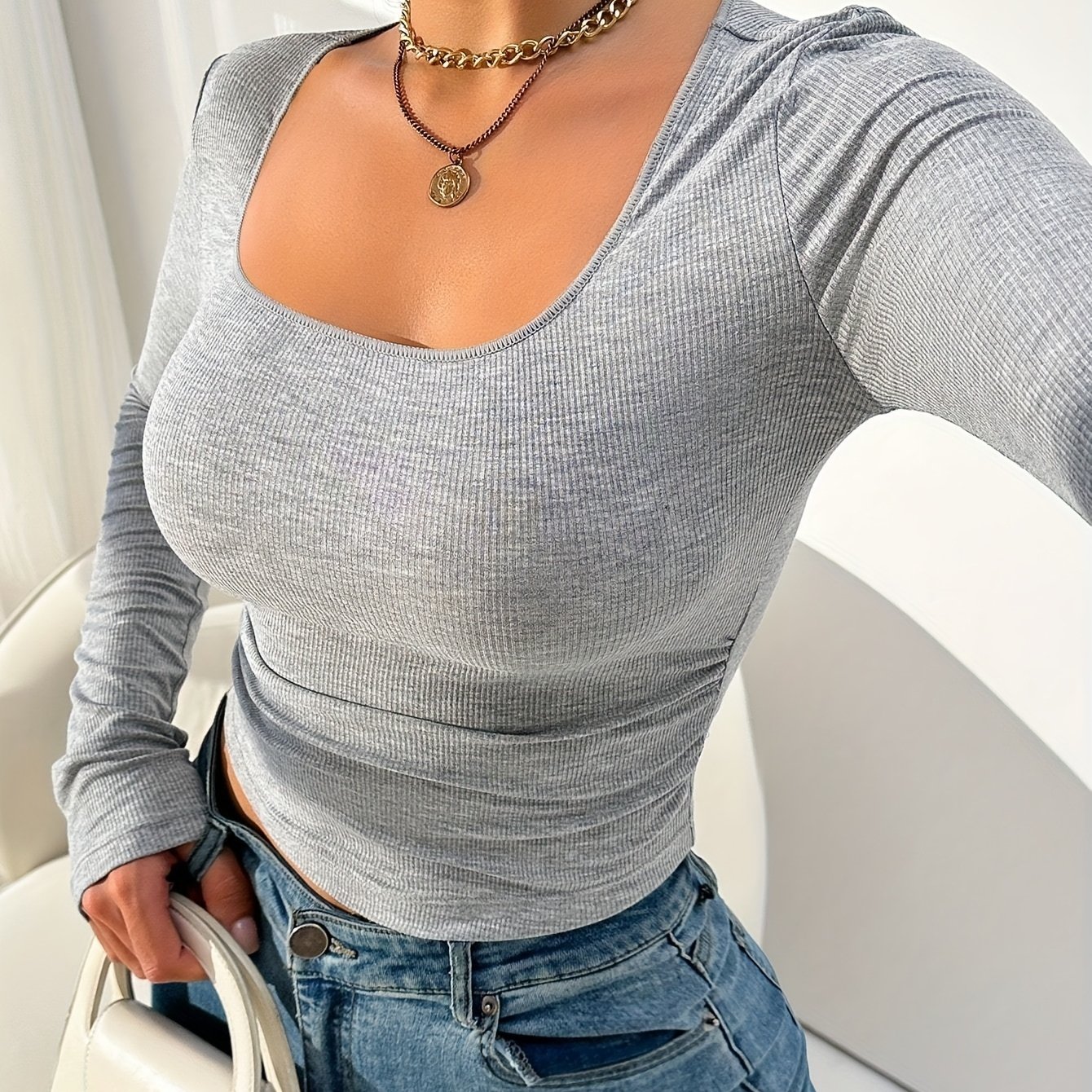 Single-pack Cross-border Fashion Soft Comfortable Fitted Top
