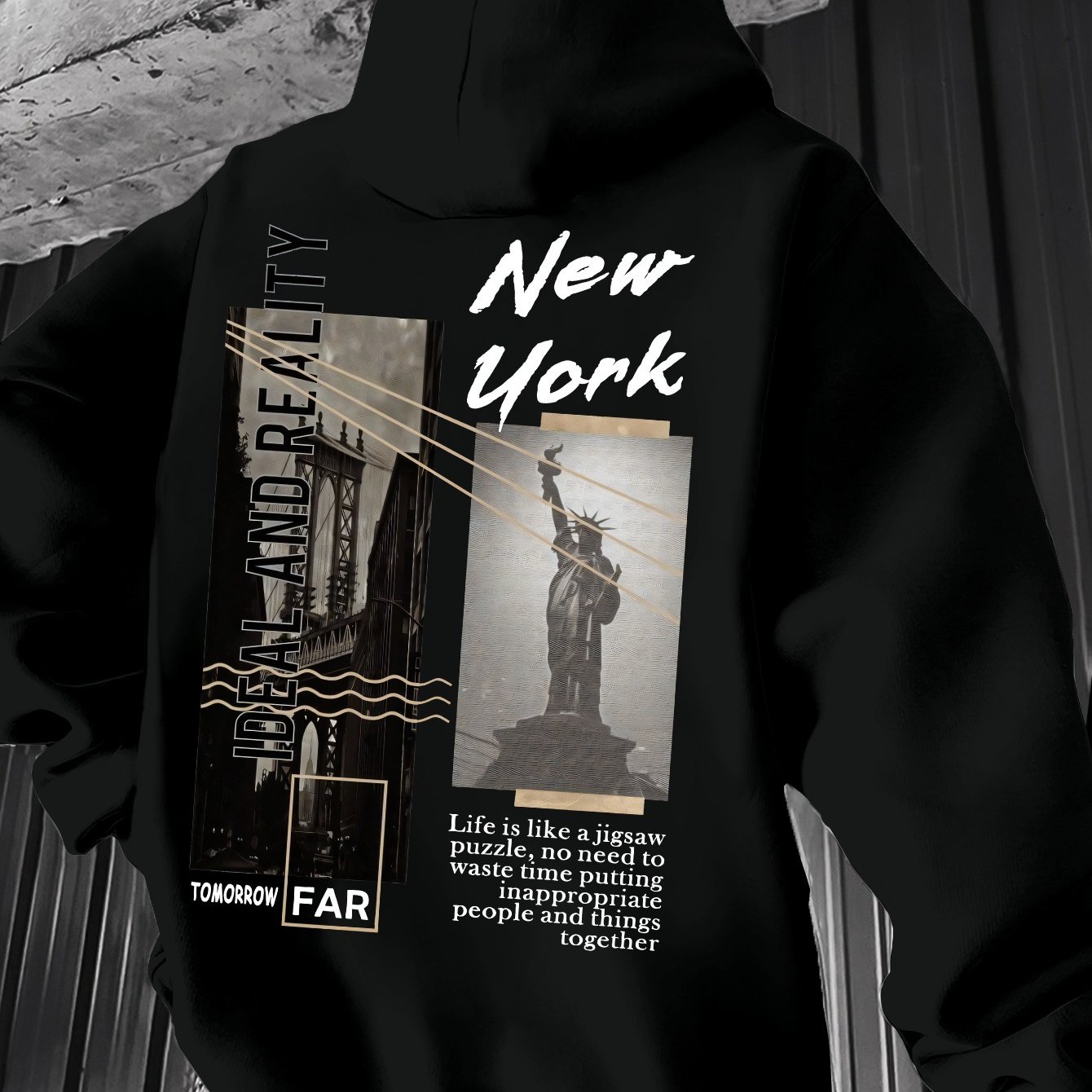 TEMU Men's Casual Hooded Sweatshirt For Spring And Autumn, Stylish Hoodie For Young Men