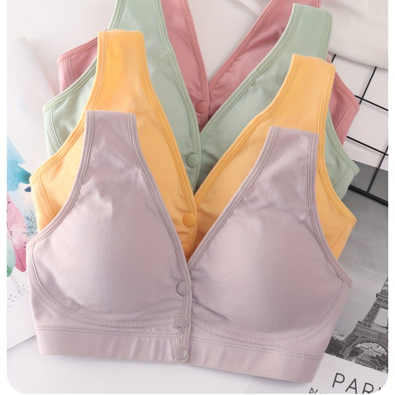 Nursing Bra Postpartum Feeding Special Bra Front Closure Nursing Period Bra Plus Size Large Bust Backless Camisole