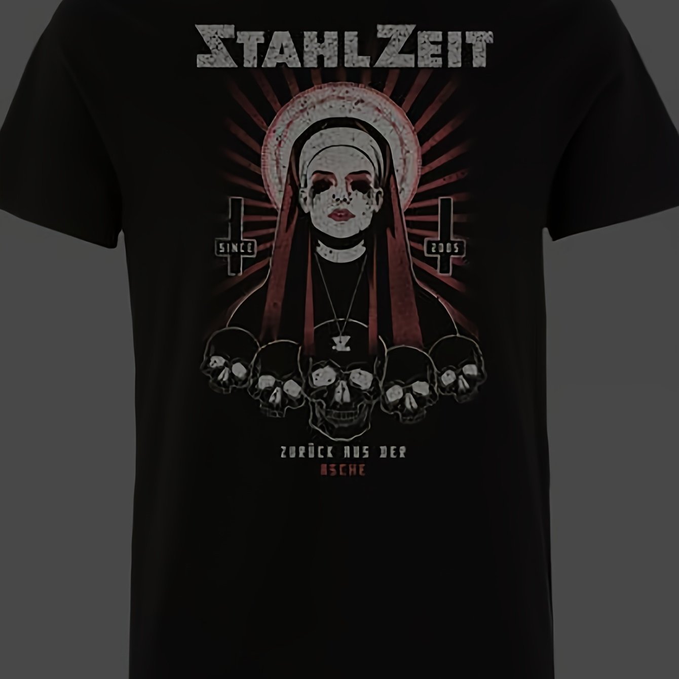Stahlzeit "back From " (asche) Band T-shirt - Casual Cotton Tee Suitable For Wear & Fan Events - Iconic Brand Merchandise