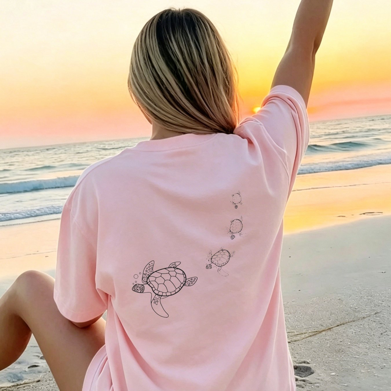 Image of Light Oversized T-shirt For Women, A Beach Wear Gift With Soft Fabric And Relaxed
