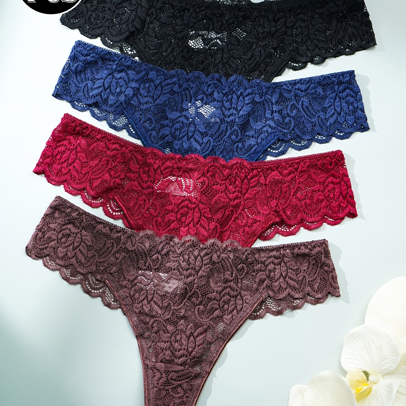 TEMU 4 culottes en dentelle sexy pour femmes : confortables et respirantes, avec le bon niveau d'élasticité, dotées d'un design en dentelle sexy et