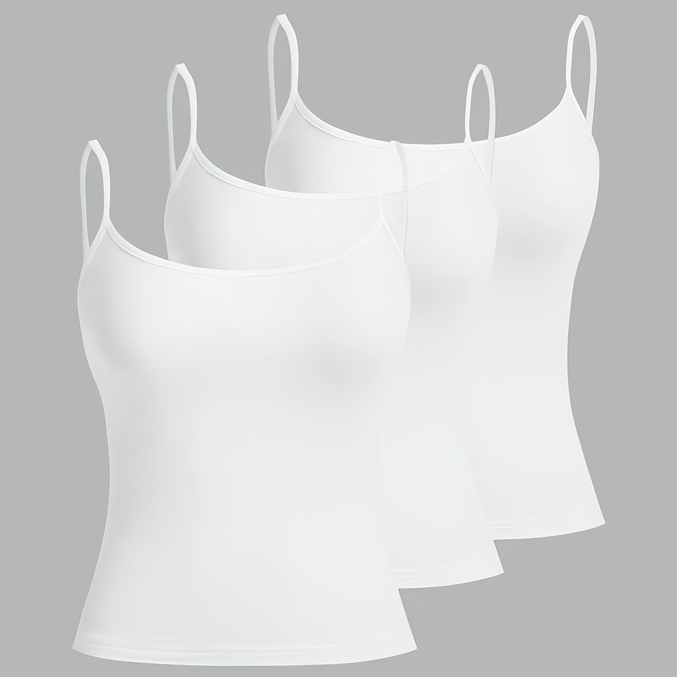 TEMU 3pcs/set Casual Slim Women's Sling Top Vest Women's Summer Undershirt Women's Slim -neck Small Sling Women' Color