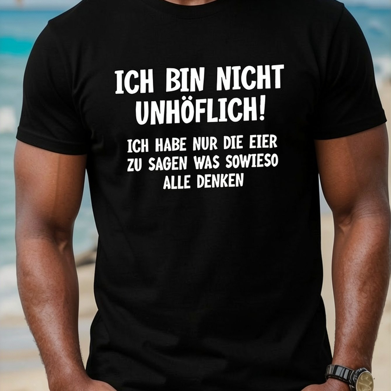 Image of Men's Casual Graphic T-shirt - "i Have What I'm Doing!" Print, Loose Fit Short Sleeve Round Neck, Black With White Text, Machine Washable, For Casual Attire