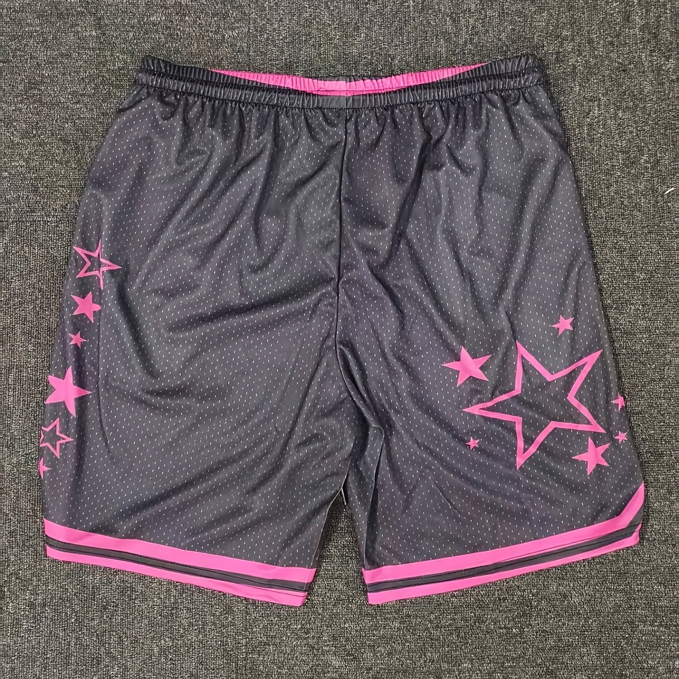 TEMU Men's Summer Printed Quick-dry Beach Shorts With Elastic Waist, Drawstring, And Pockets, Casual Swim Trunks, Summer Breathable Sports Shorts,