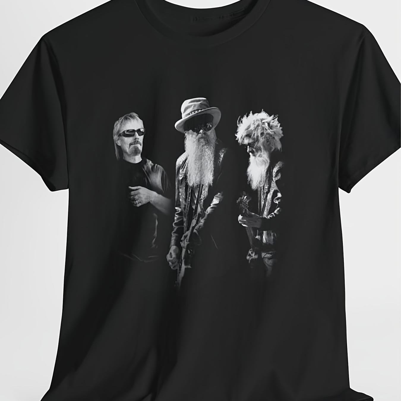 Zz T O P Shirt Rock Heavy Cotton Band Music Concert Apparel