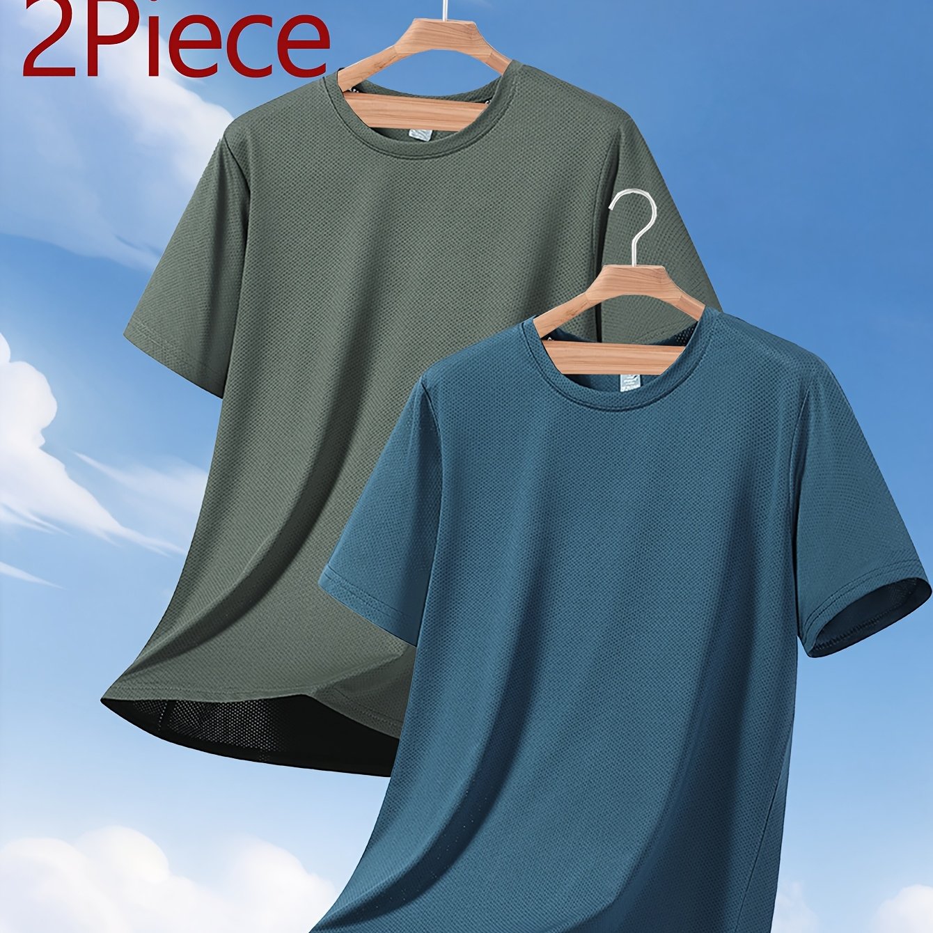 TEMU 2pcs Men's Plus-size Plus Extended T-shirt Men's Plus-size Round Neck With Rotator Sleeve Short Sleeve Summer T-shirt Casual Top, Plus Size
