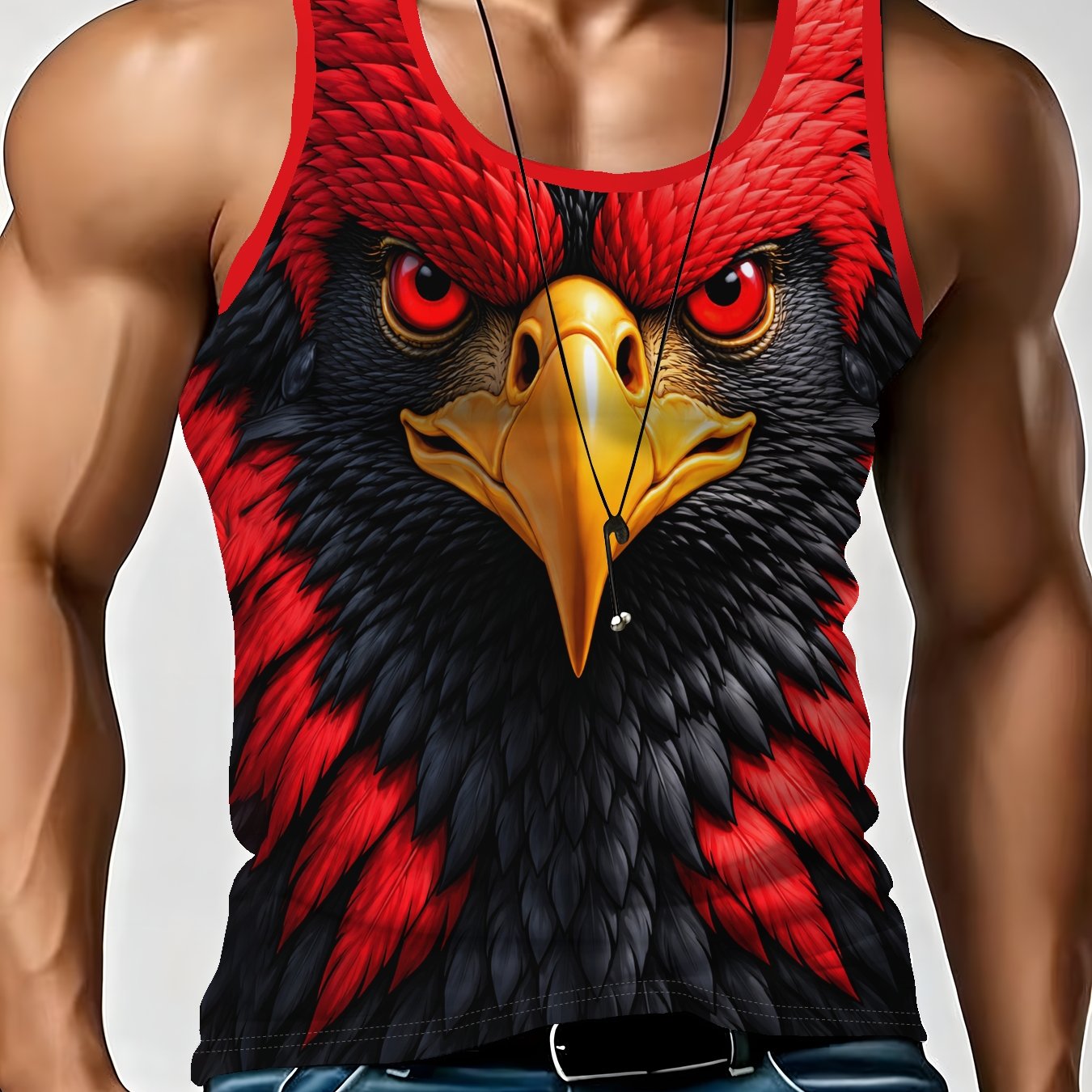 TEMU Men's Sleeveless Vest, Lightweight And Breathable , Four-season Holiday Casual Wear
