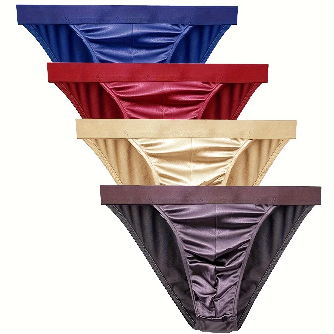 TEMU Set Of 4 Men's Briefs In Plus Size, Underwear For A
